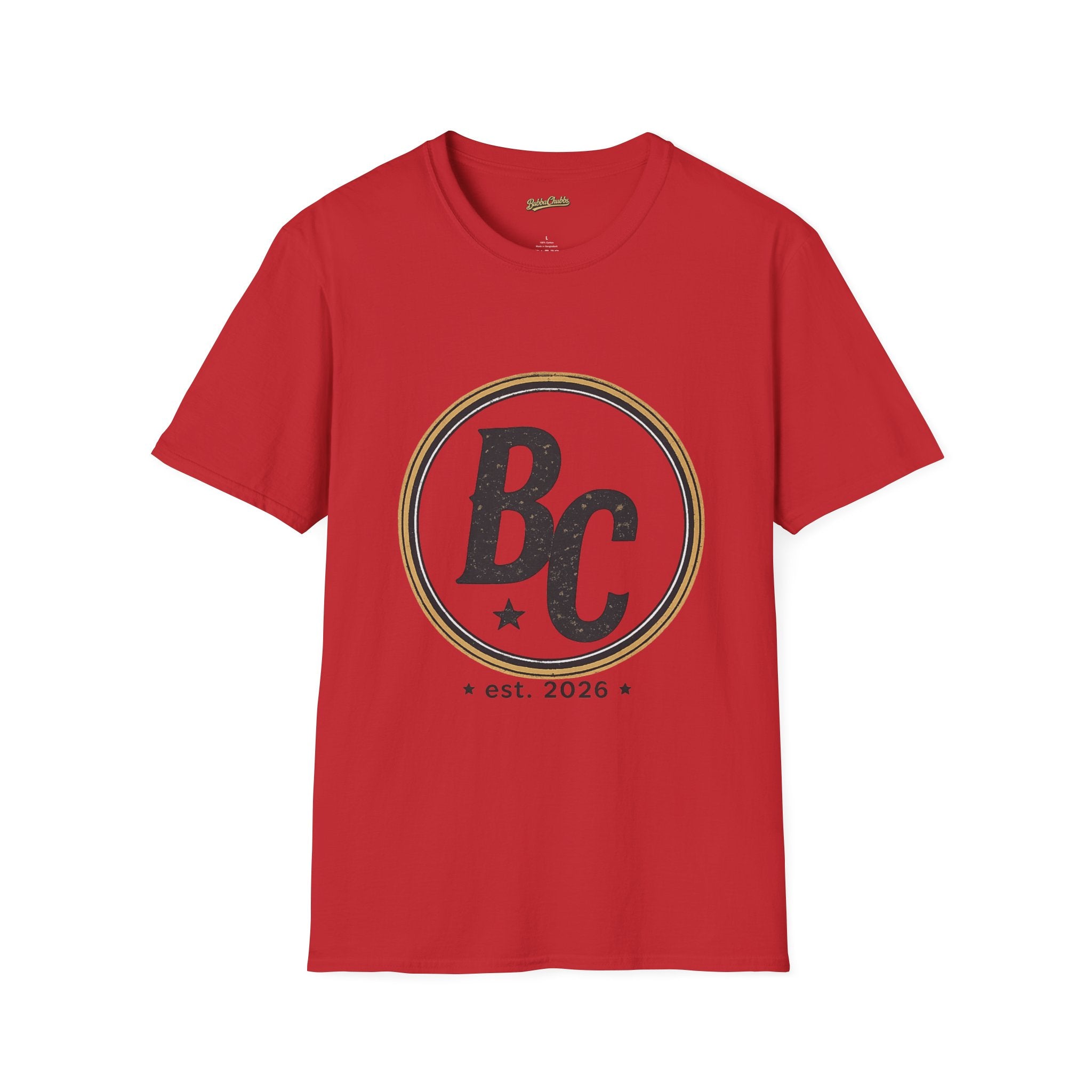BubbaChubbs Logo Simple No Back Graphic Tee Printify