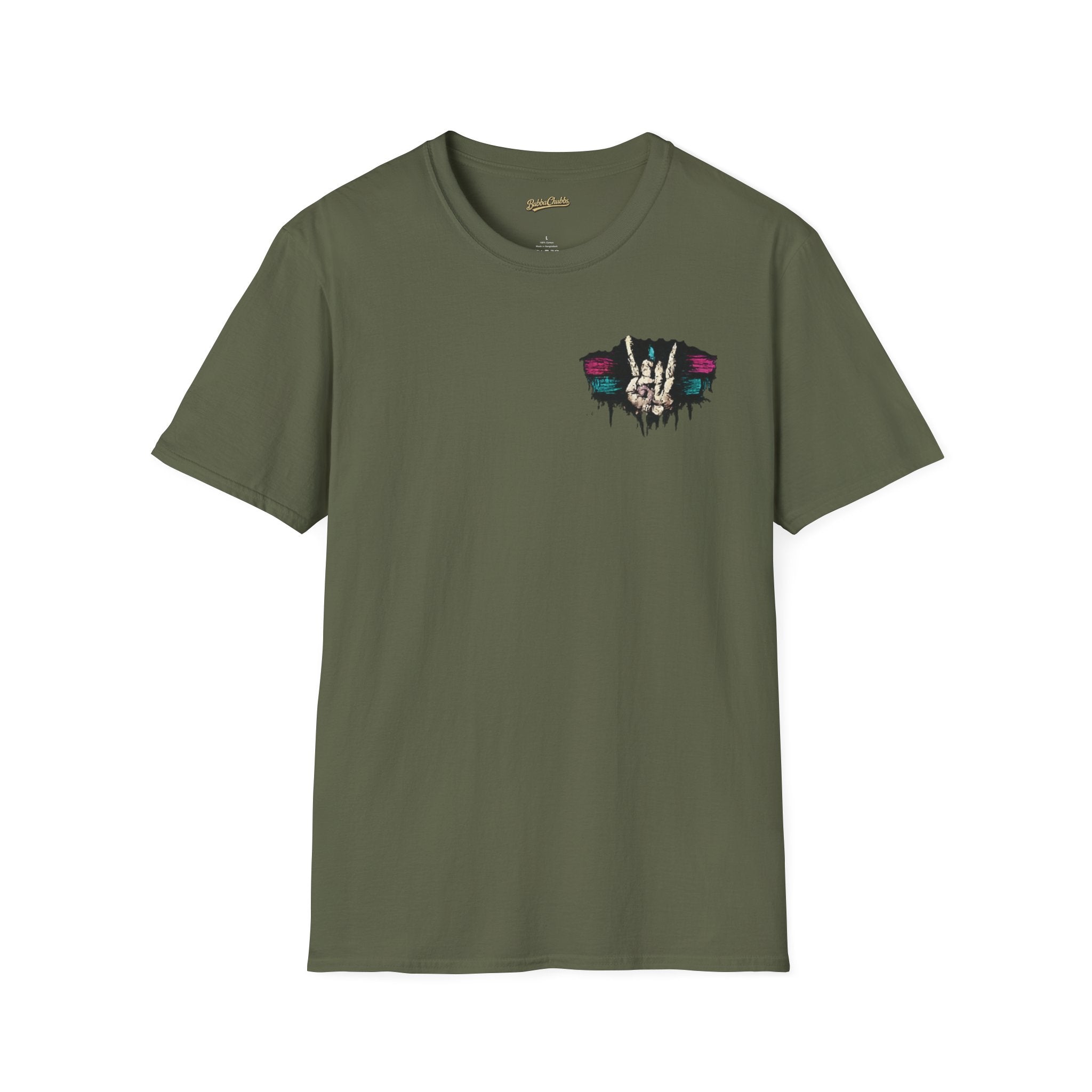 BubbaChubbs Skull Fingers Peace Tee - BubbaChubbs Brand