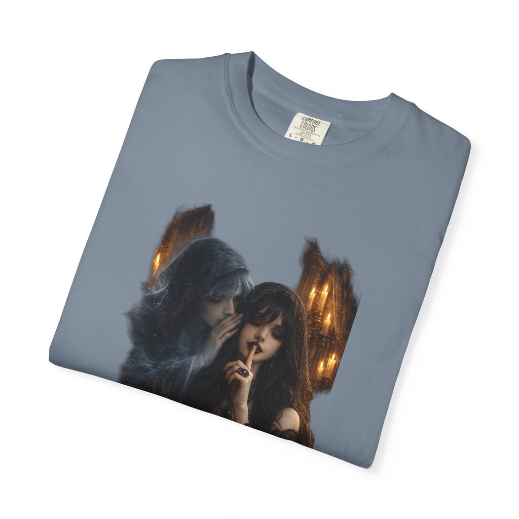 BubbaChubbs Goth Vibe Whispering Style Tee Printify