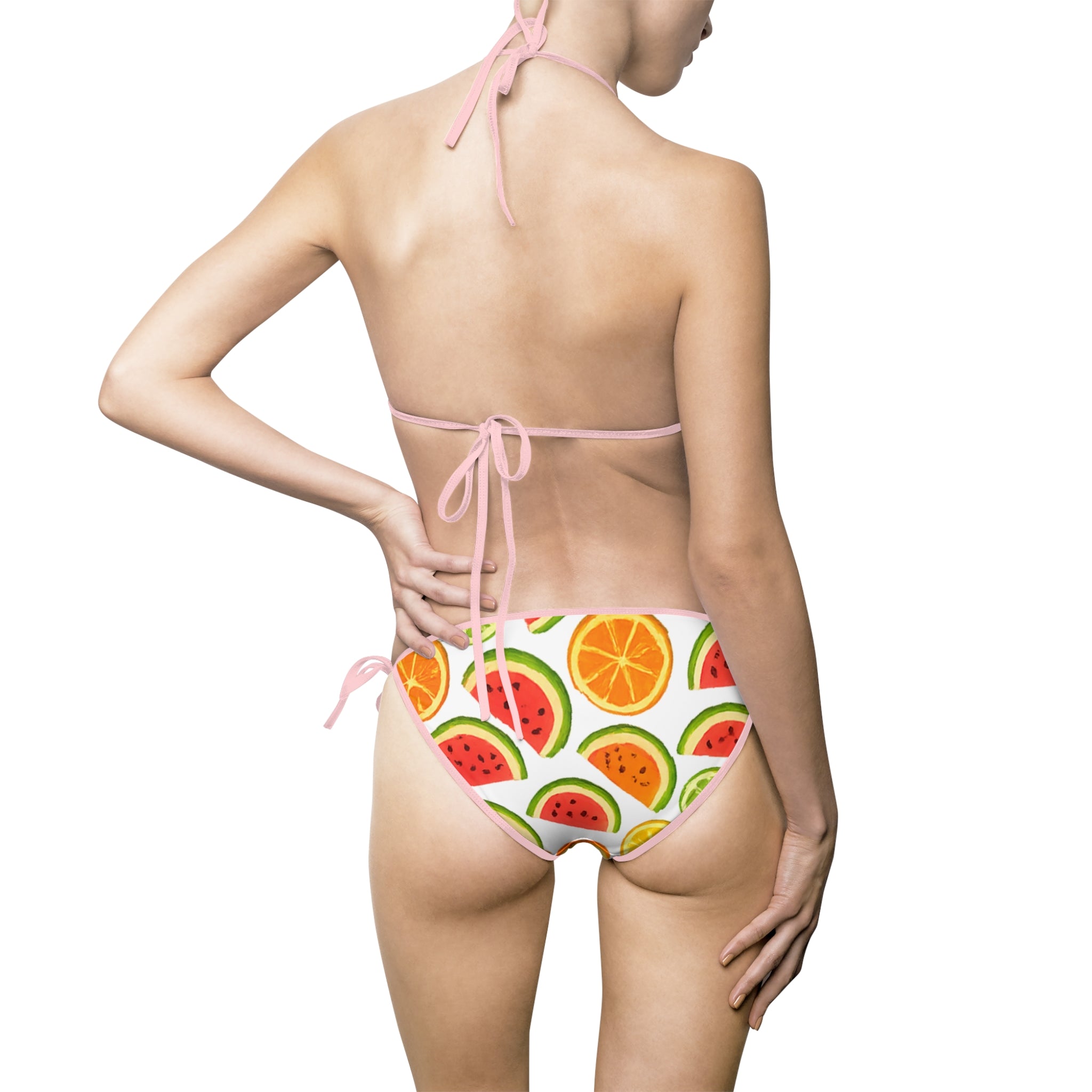 BubbaChubbs Fruit Floral Bikini Women's Tropical -Side Swimsuit Printify
