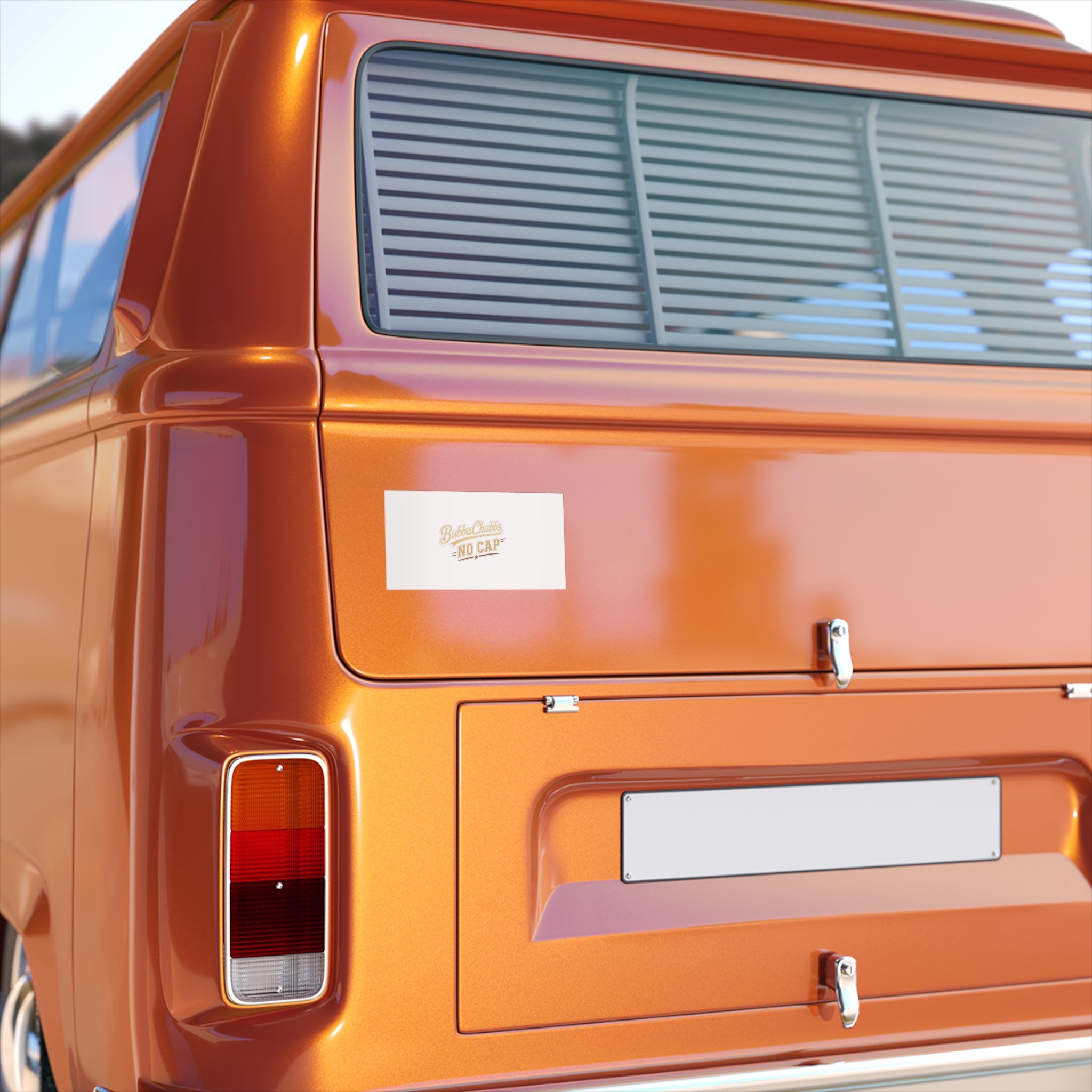 No Cap Retro Bumper Sticker | BubbaChubbs Vintage Script Decal for Cars & Vans