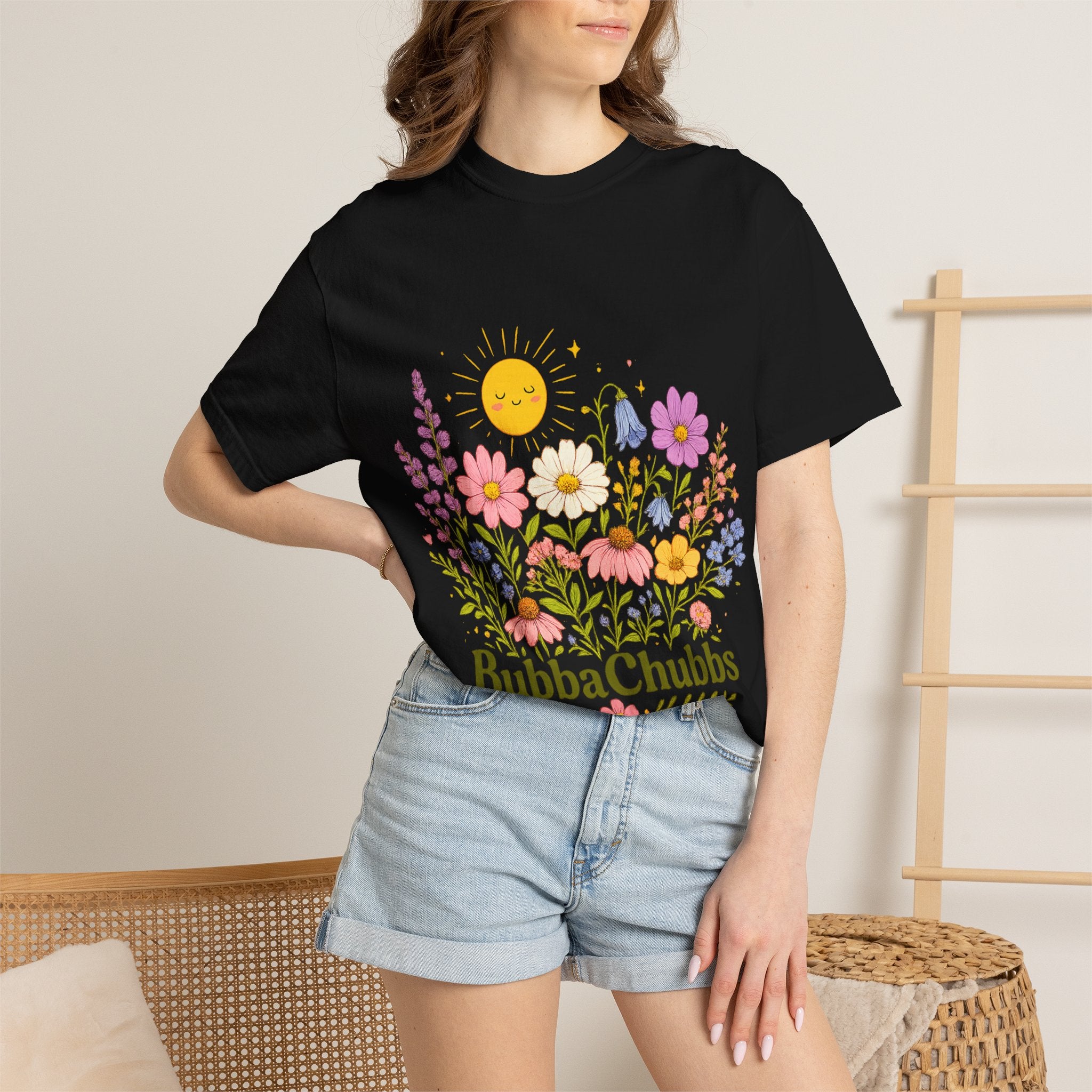 BubbaChubbs Sun Floral Style Tee Printify