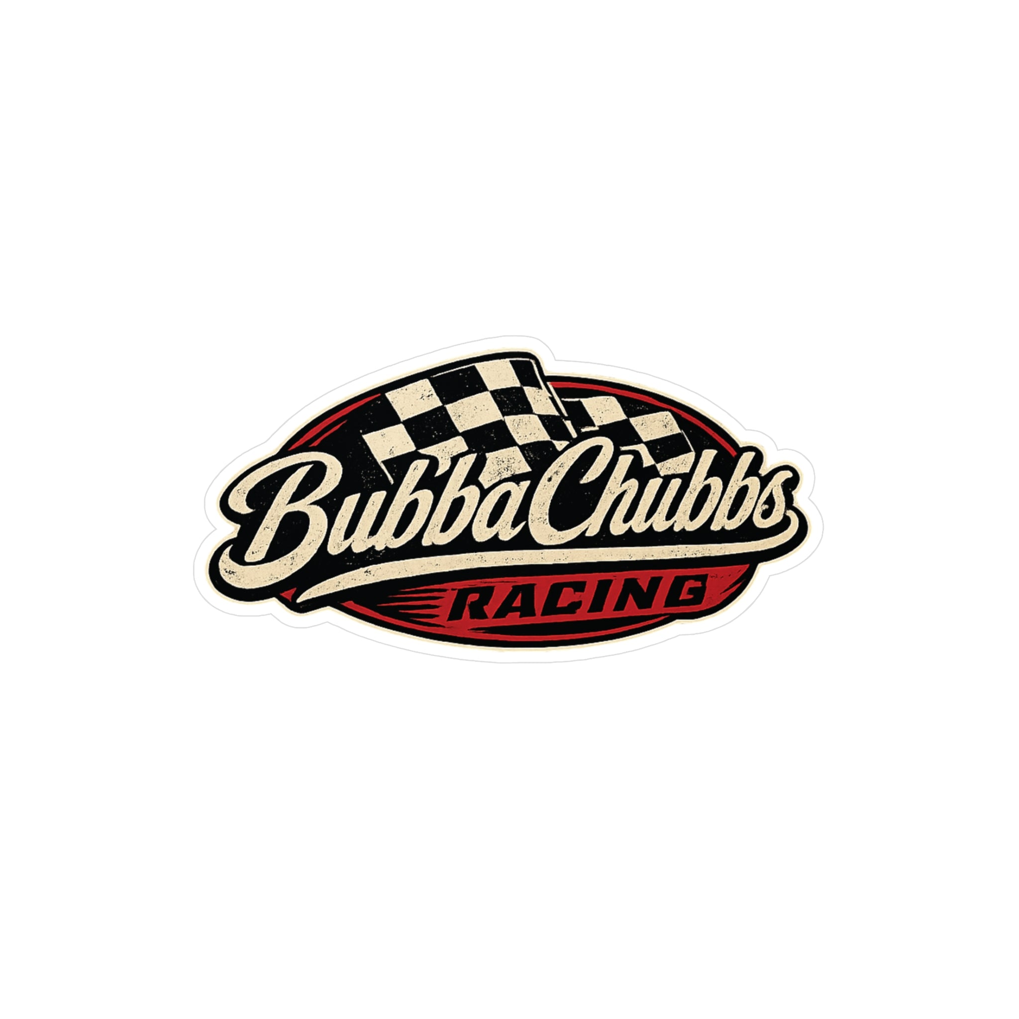 Racing Logo Vinyl Sticker  - BubbaChubbs Racing Kiss-Cut Decal Printify