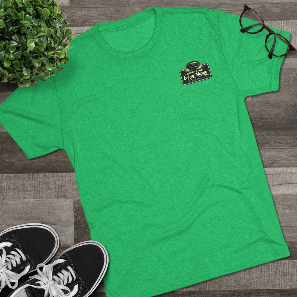 BubbaChubbs Never Being Nosey Minimalist Logo Tee — Adventure Outdoor Crew Shirt - BubbaChubbs Brand