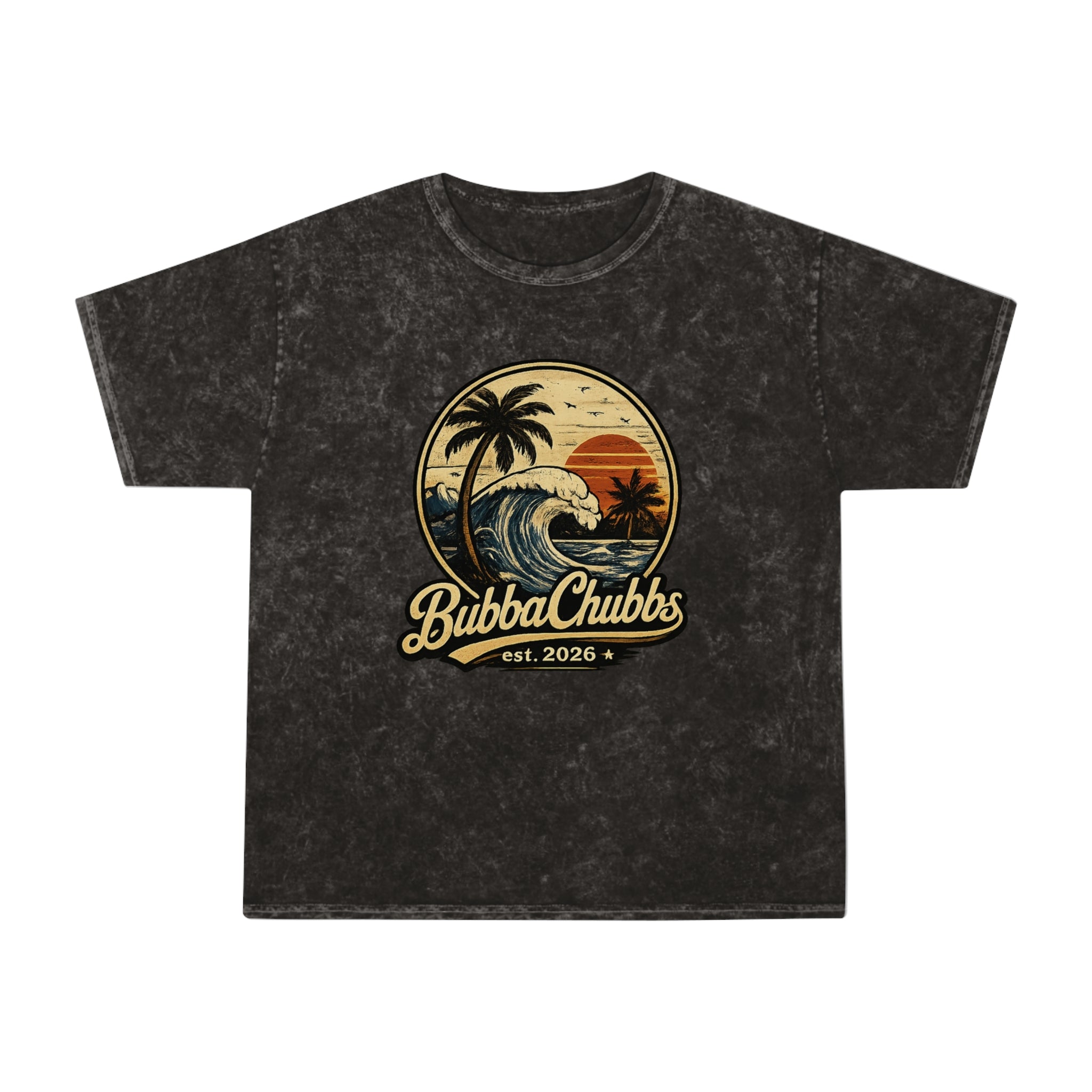 Vintage Surf Mineral Wash Tee | BubbaChubbs Retro Beach T-Shirt