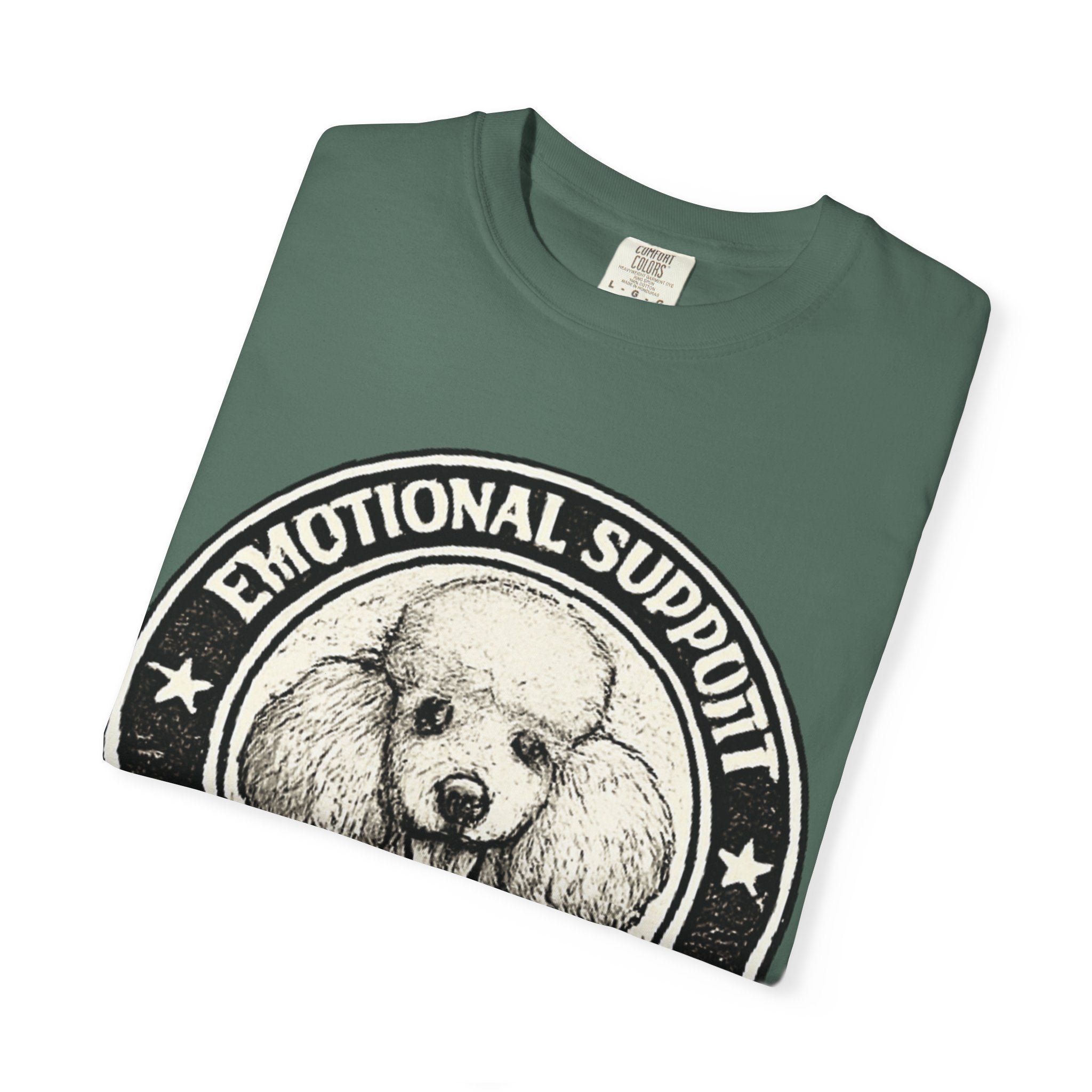 BubbaChubbs Vintage Poodle Emotional Support Style Tee Printify