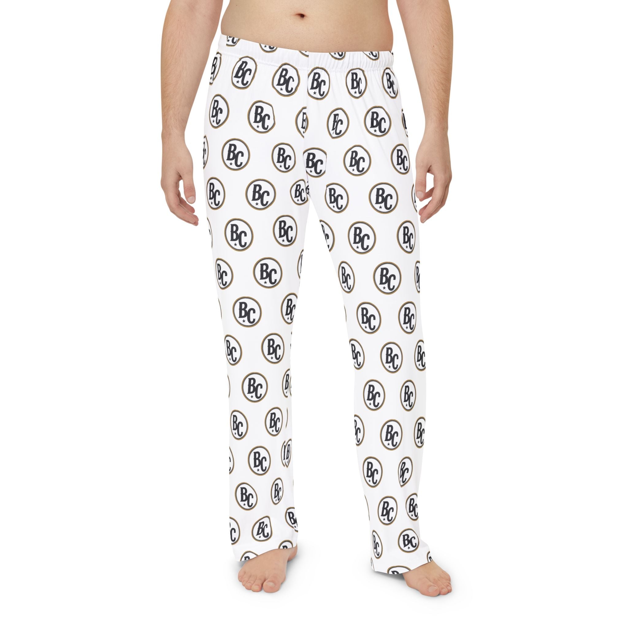 Men's BubbaChubbs Pajama Pants - All-Over BC Logo Lounge Sleepwear Printify
