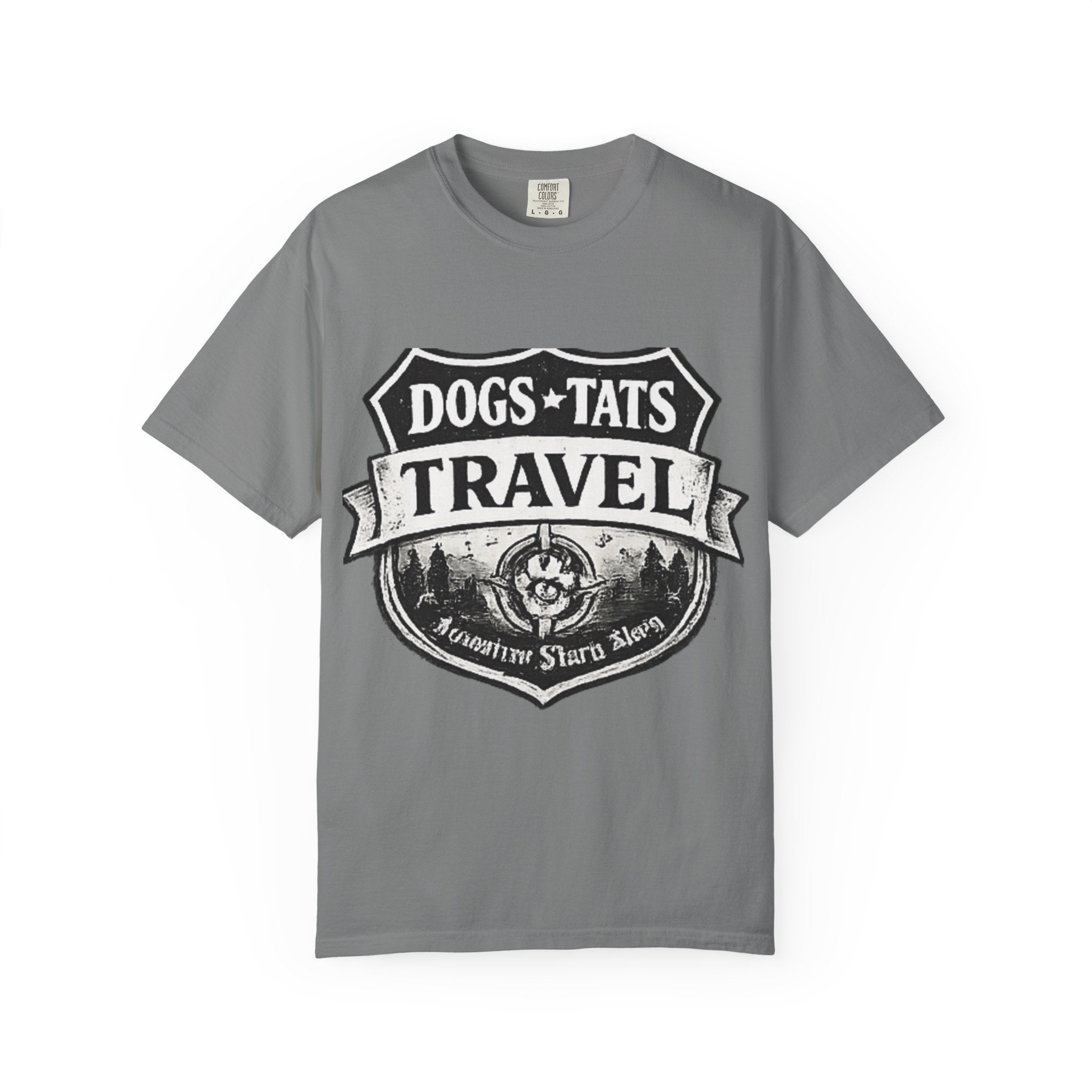 BubbaChubbs Dogs Tats Travel Simple Tee - BubbaChubbs Brand