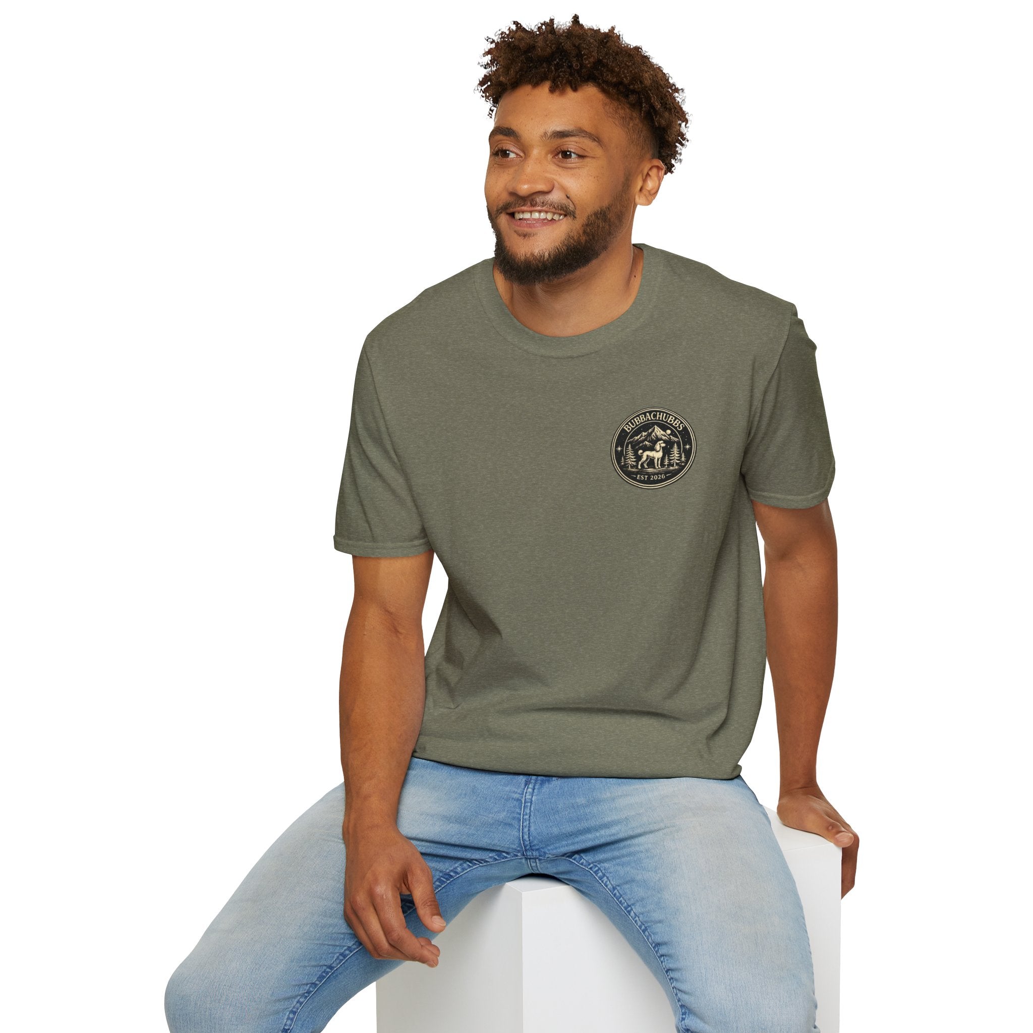 BubbaChubbs Himself Chest Full Small Logo Short-Sleeve Tee - BubbaChubbs Brand