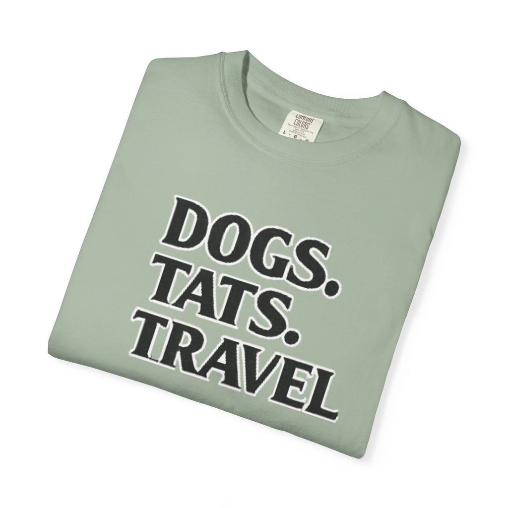 BubbaChubbs Dogs Tats Travel Word Simple Tee Printify