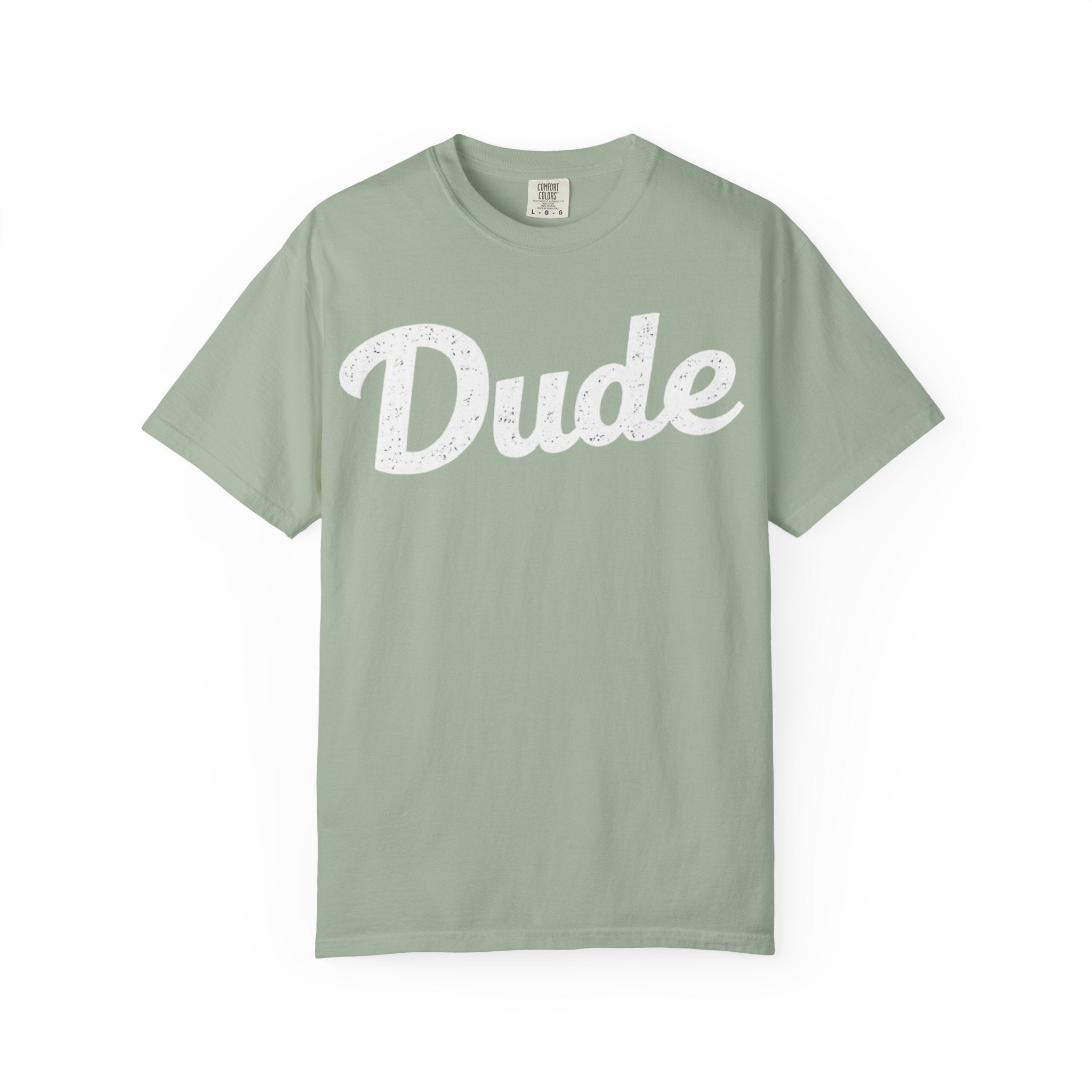 BubbaChubbs Dude White Lettering Tee - BubbaChubbs Brand