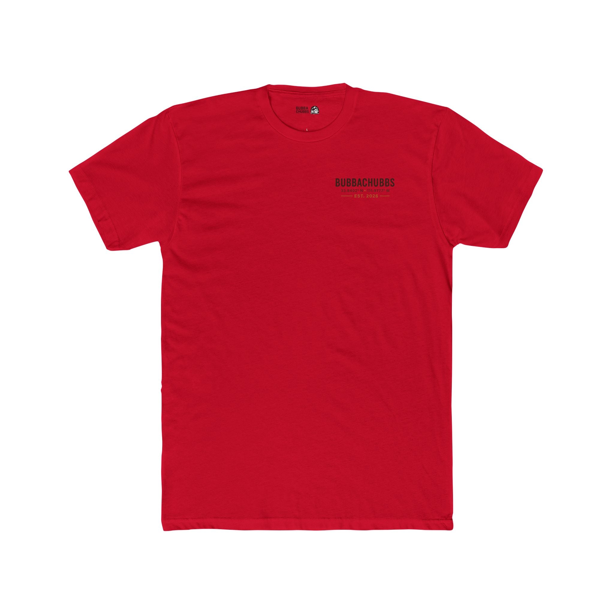 BubbaChubbs Minimal Logo Tee — Classic White Cotton Crew - BubbaChubbs Brand
