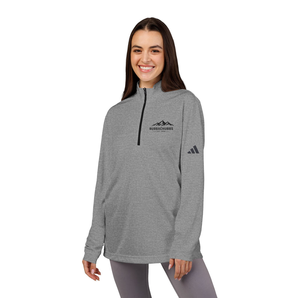 Embroidered Quarter-Zip Pullover — Mountain Logo Performance Top