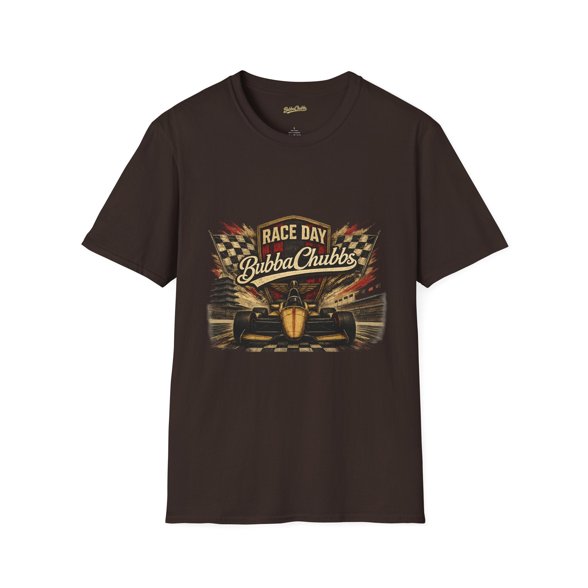 BubbaChubbs QR Back and Race Day Front Graphic Tee Printify