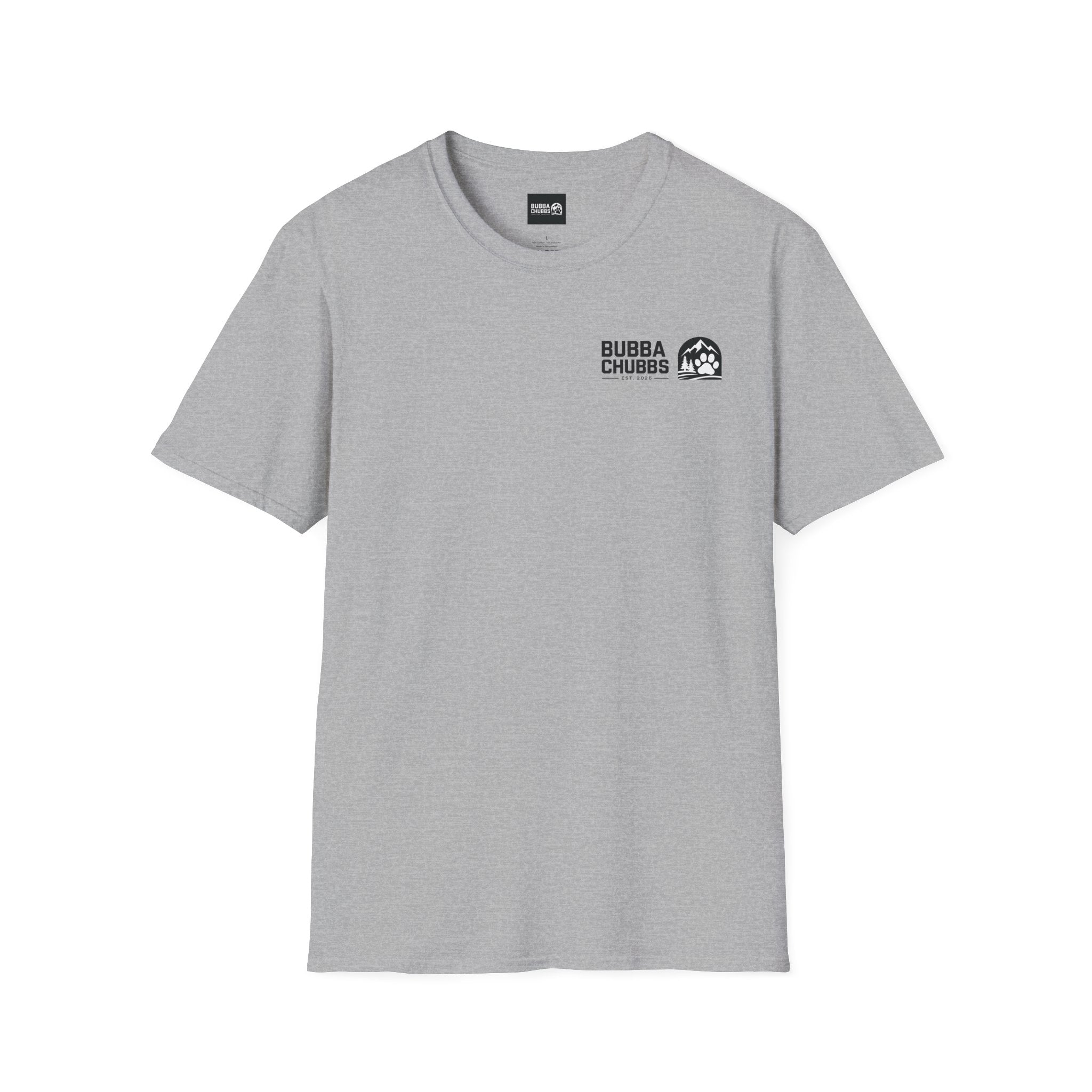 BubbaChubbs Updated Modern Logo Transparent Short-Sleeve Tee - BubbaChubbs Brand