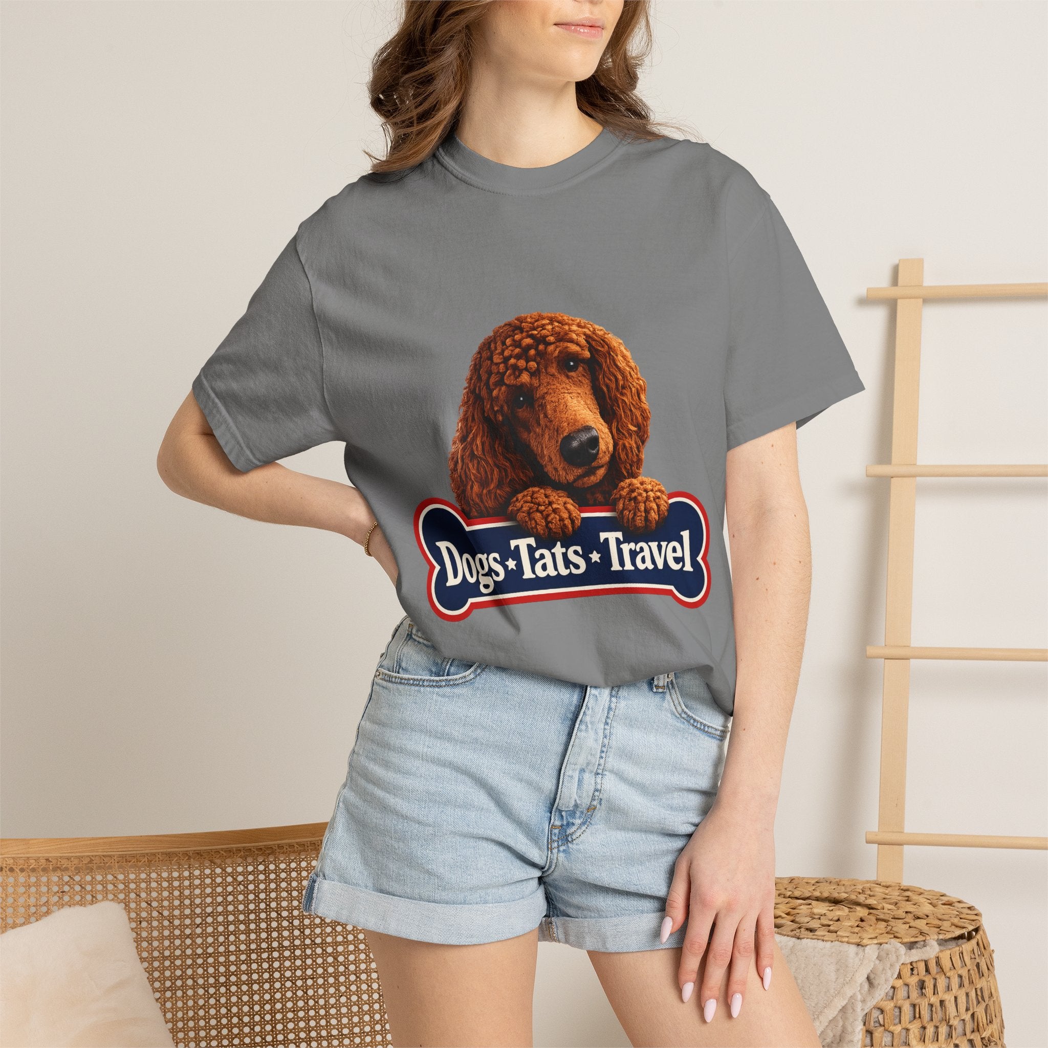 BubbaChubbs Dogs Tats Travel with Dog Wording Tee Printify