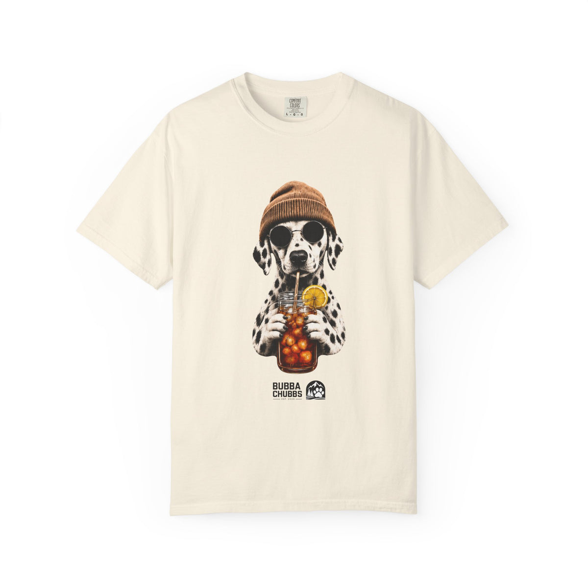 Dalmatian With Bubble Tea T-Shirt — Cute Dog Bubble Tea Graphic Tee - BubbaChubbs Brand