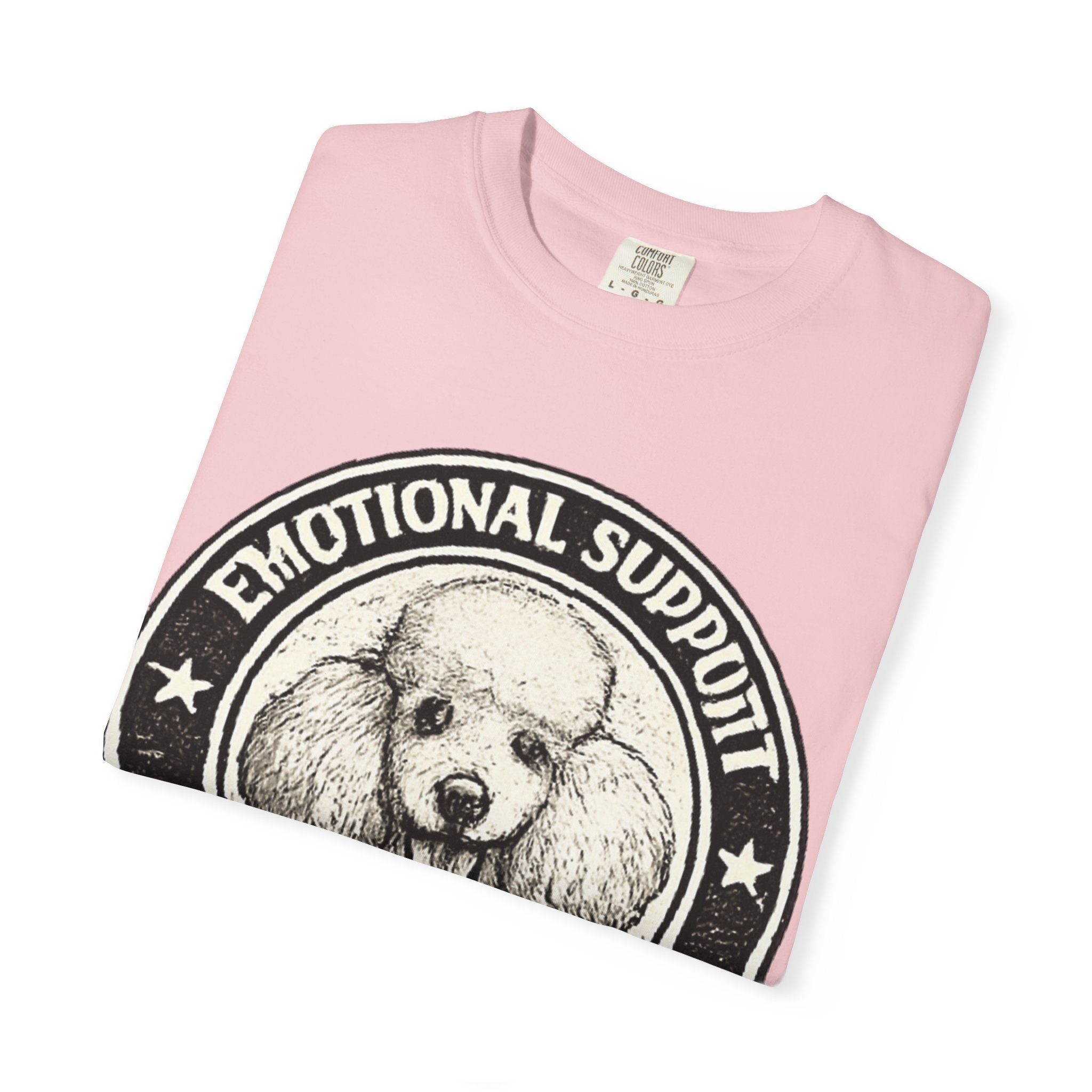 BubbaChubbs Vintage Poodle Emotional Support Style Tee Printify
