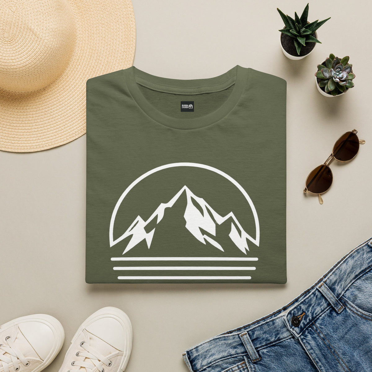 Mountain Sunset Graphic T-Shirt — Minimal Outdoor Adventure Tee