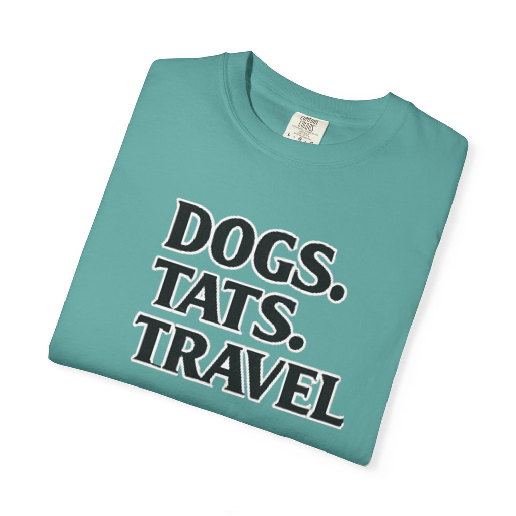 BubbaChubbs Dogs Tats Travel Word Simple Tee Printify