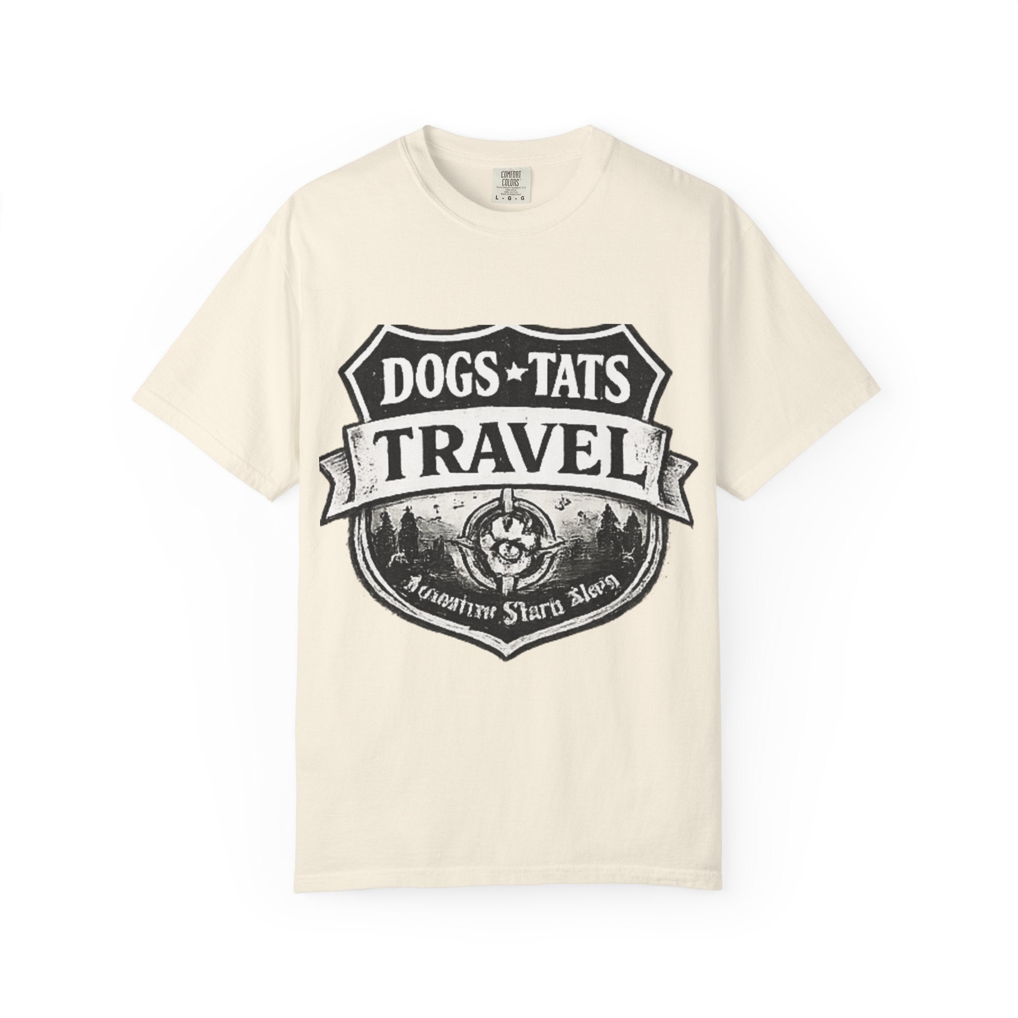 BubbaChubbs Dogs Tats Travel Simple Tee - BubbaChubbs Brand