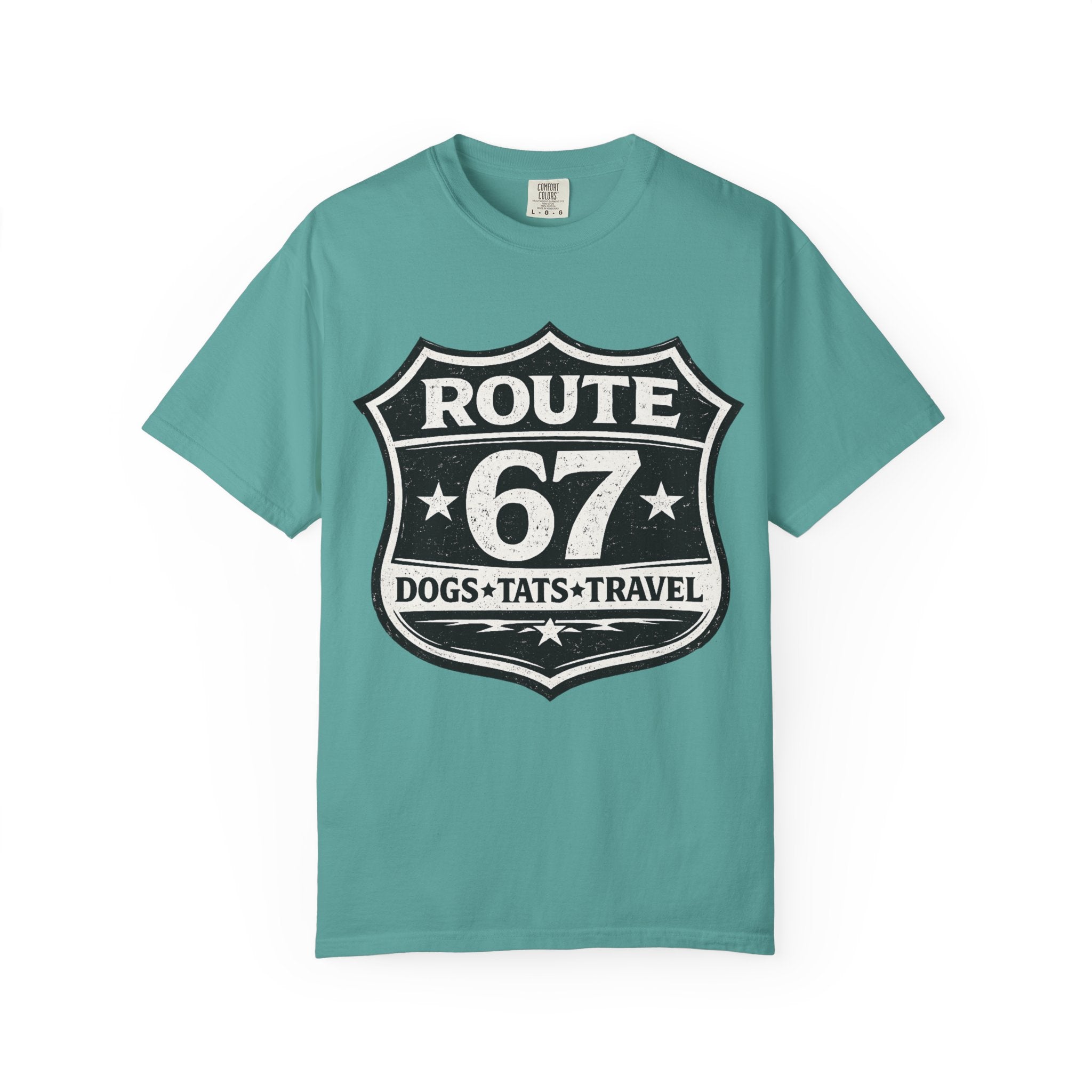 BubbaChubbs Dogs Tats Travel 67 LoL Simple Tee - BubbaChubbs Brand