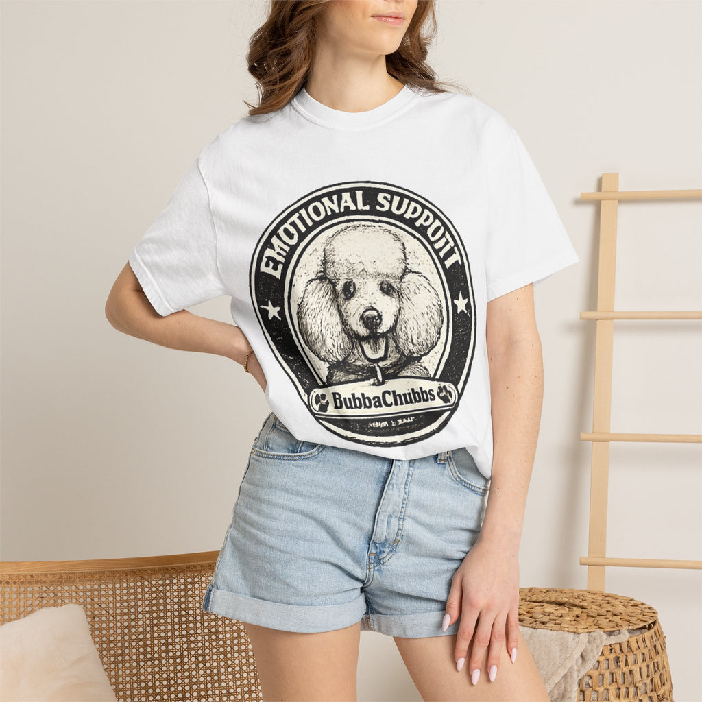 BubbaChubbs Vintage Poodle Emotional Support Style Tee Printify