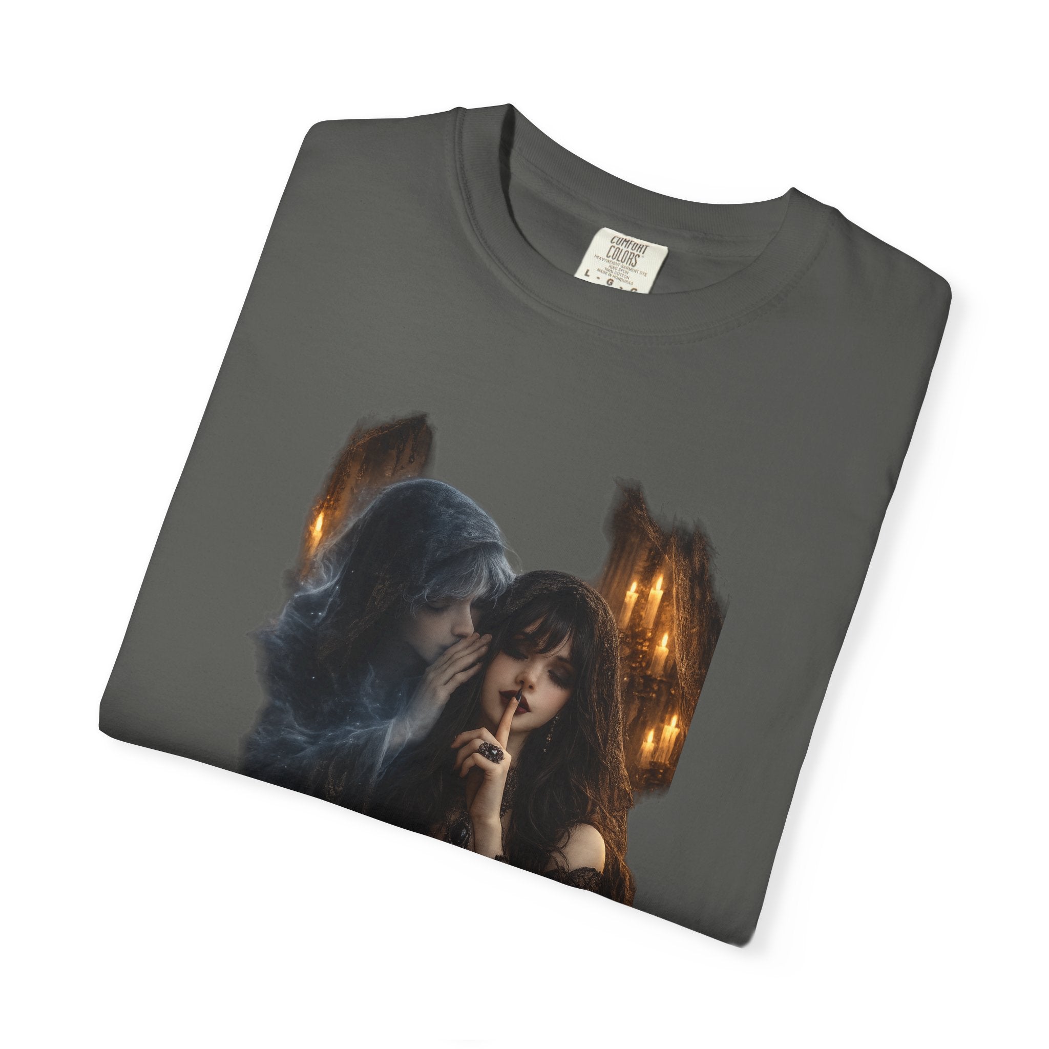 BubbaChubbs Goth Vibe Whispering Style Tee Printify