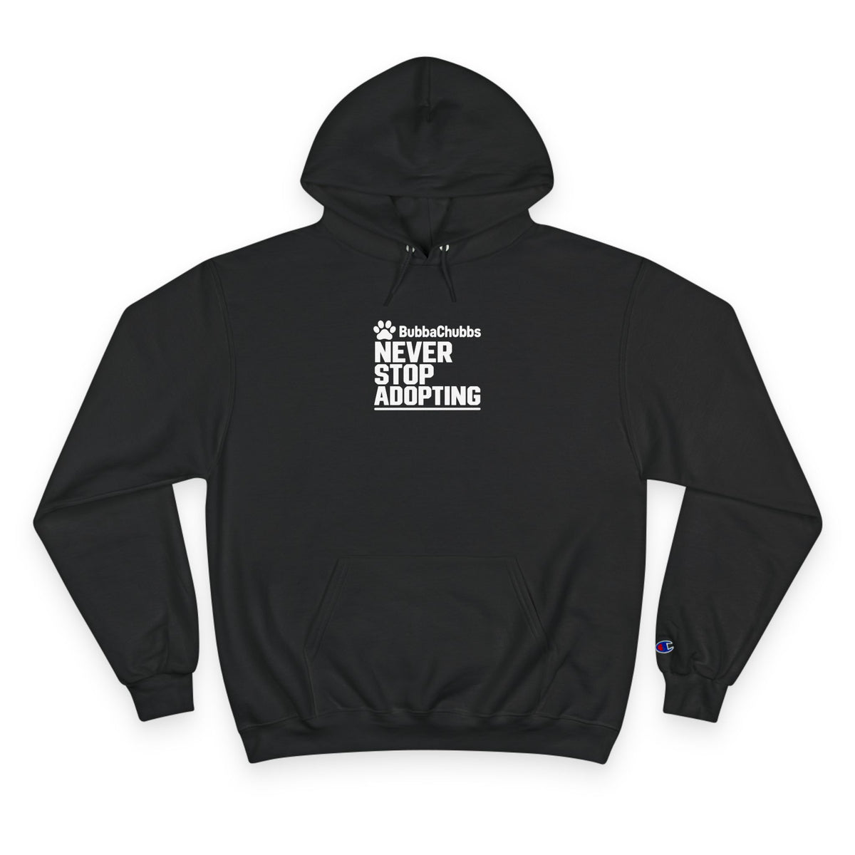 Never Stop Adopting Hoodie - Animal Rescue Champion Sweatshirt