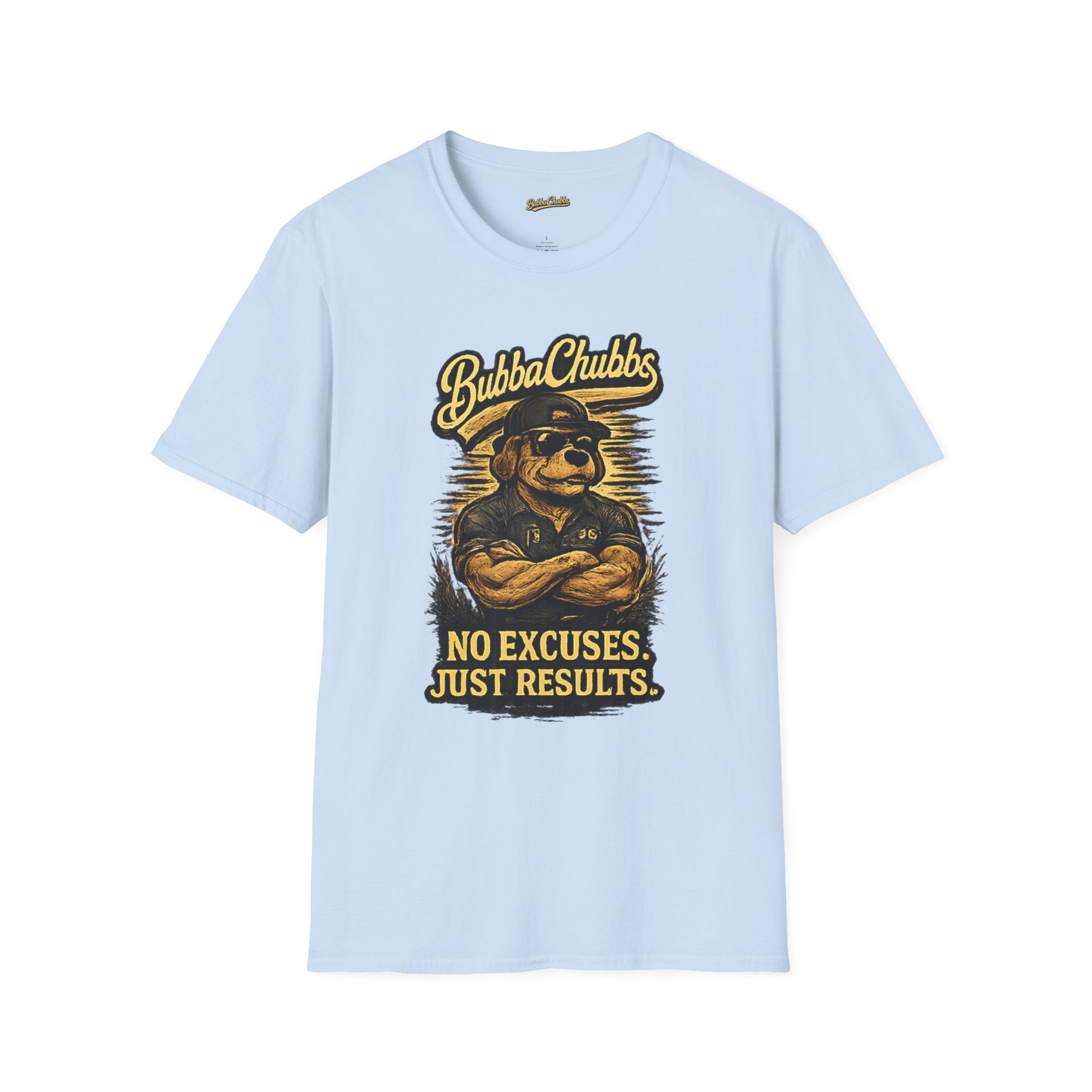 No Excuses Graphic Tee | BubbaChubbs Motivational Gym T-Shirt
