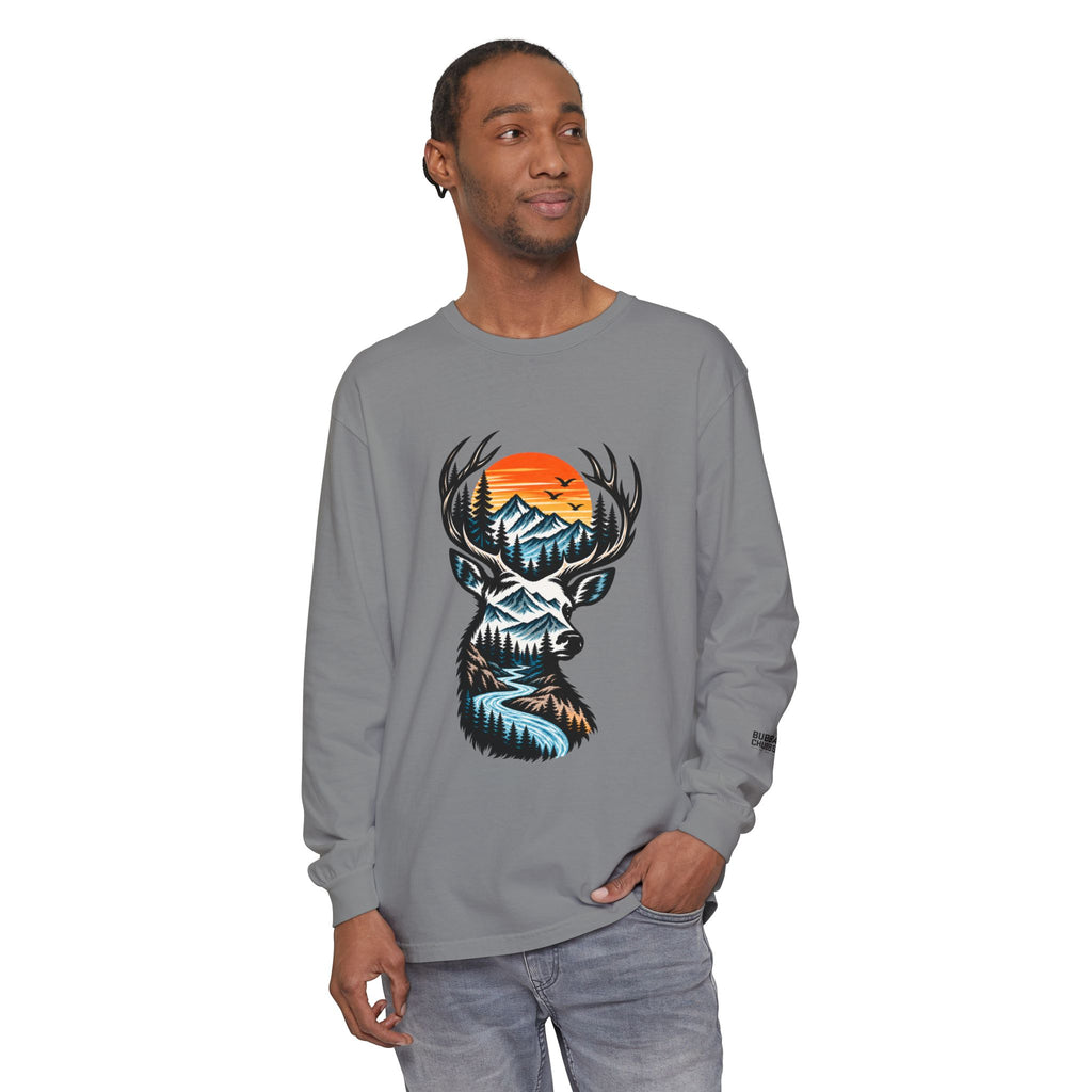 Deer Mountain Sunset Long Sleeve Tee