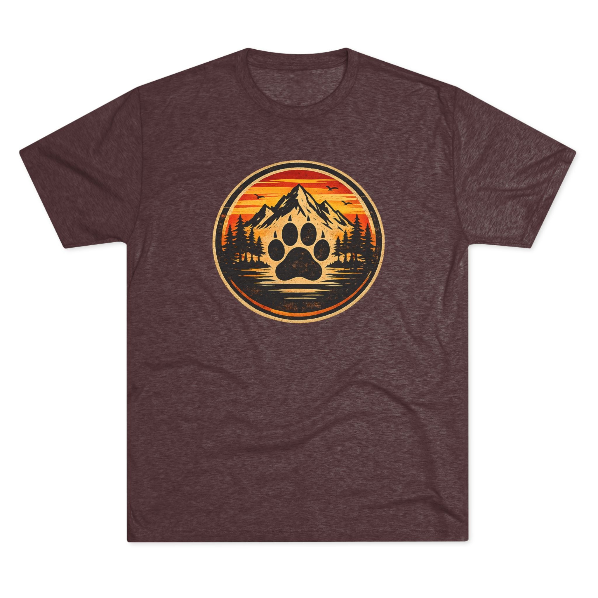 BubbaChubbs Mountains Paw — Adventure Outdoor Crew Shirt - BubbaChubbs Brand