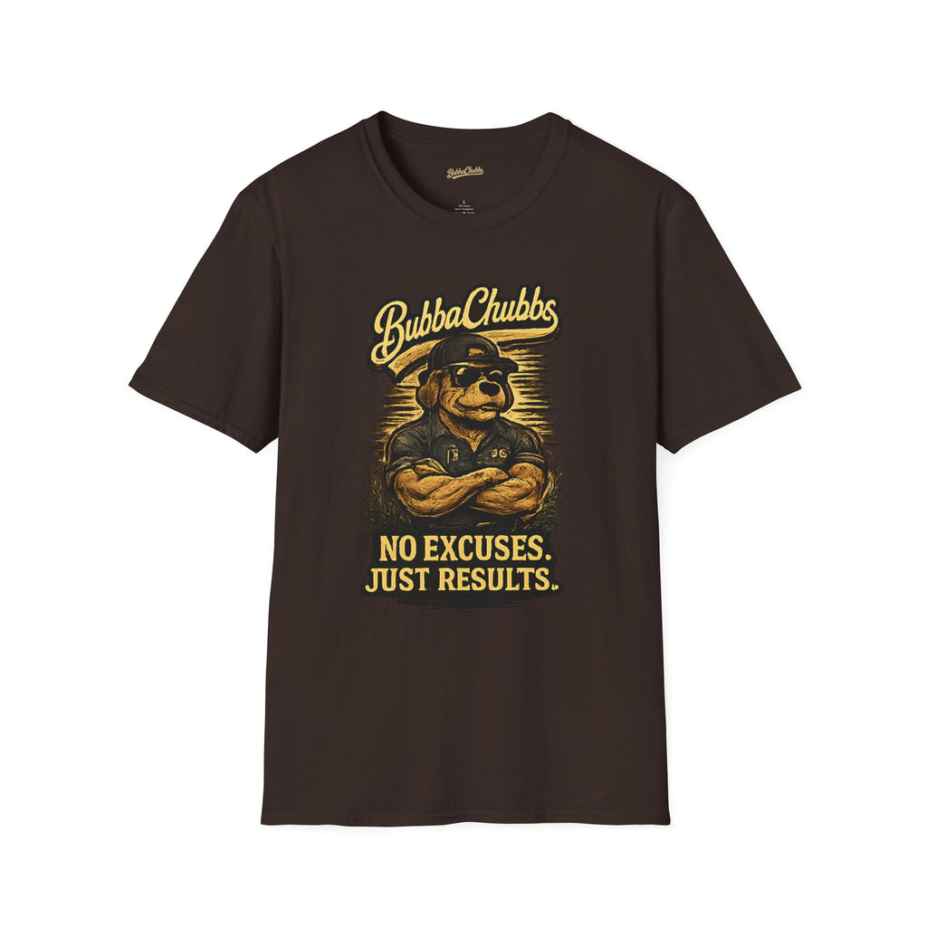 No Excuses Graphic Tee | BubbaChubbs Motivational Gym T-Shirt