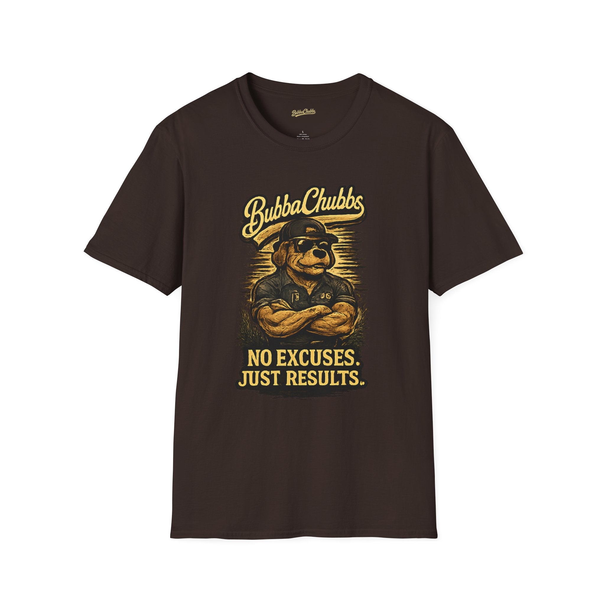 No Excuses Graphic Tee | BubbaChubbs Motivational Gym T-Shirt