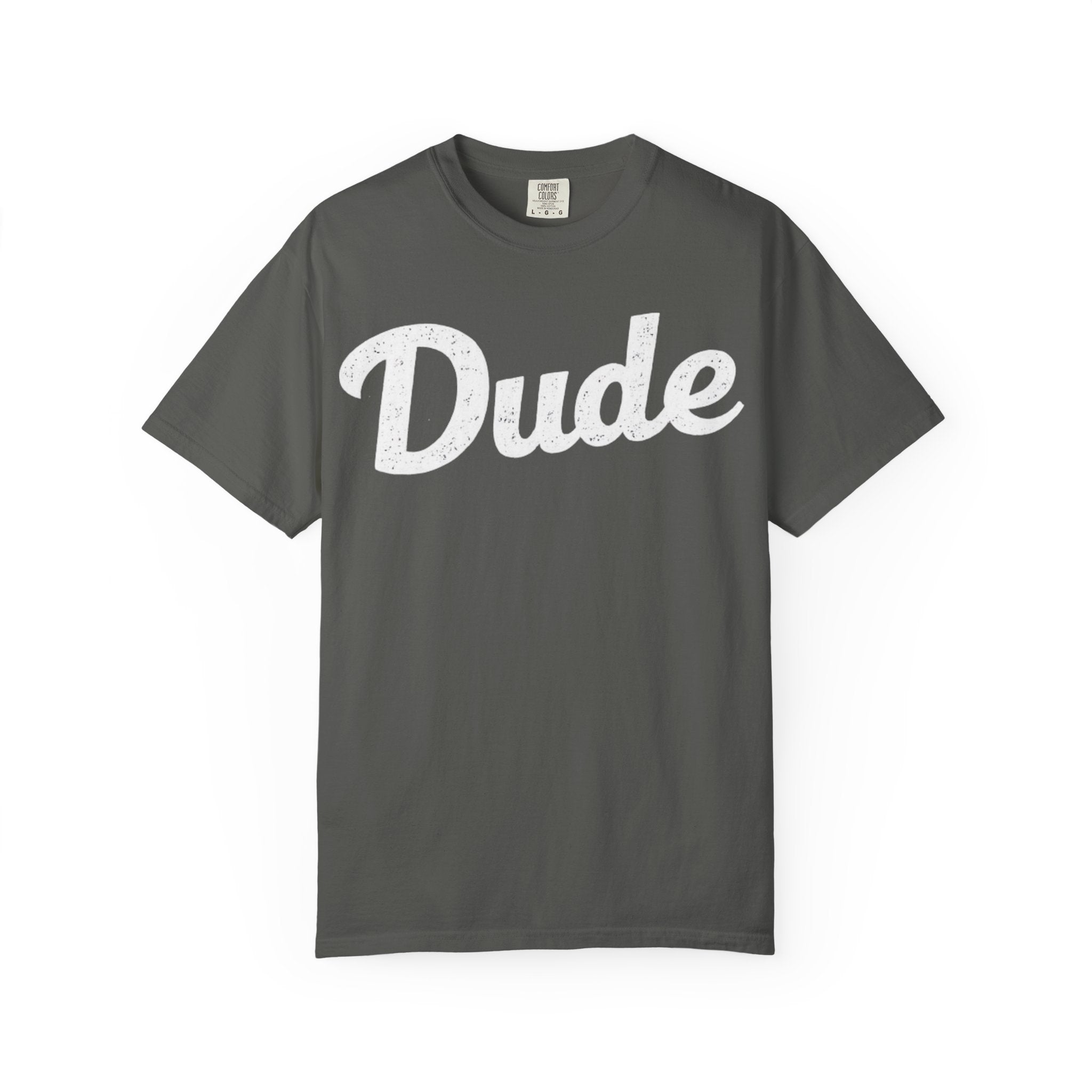 BubbaChubbs Dude White Lettering Tee - BubbaChubbs Brand