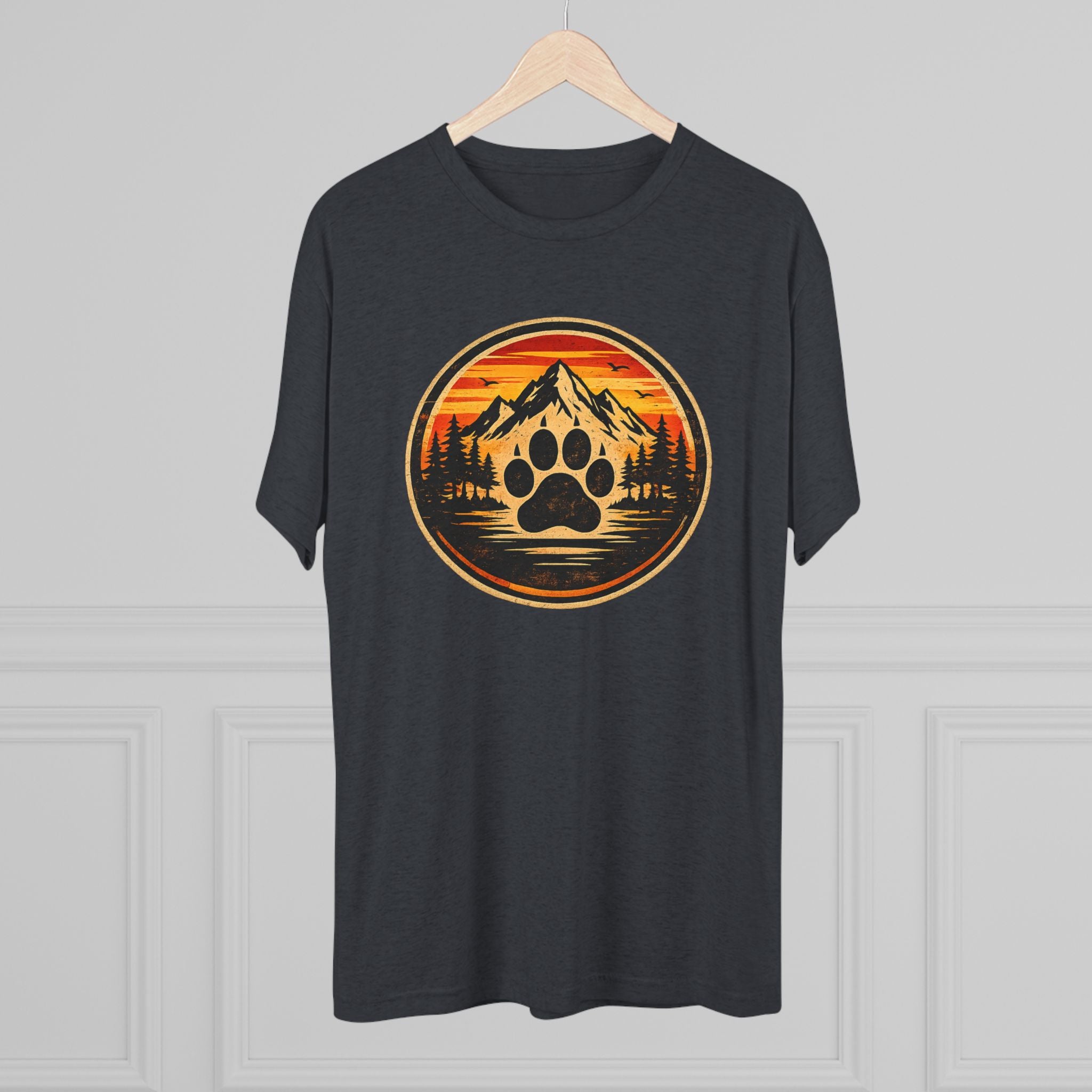 BubbaChubbs Mountains Paw — Adventure Outdoor Crew Shirt - BubbaChubbs Brand