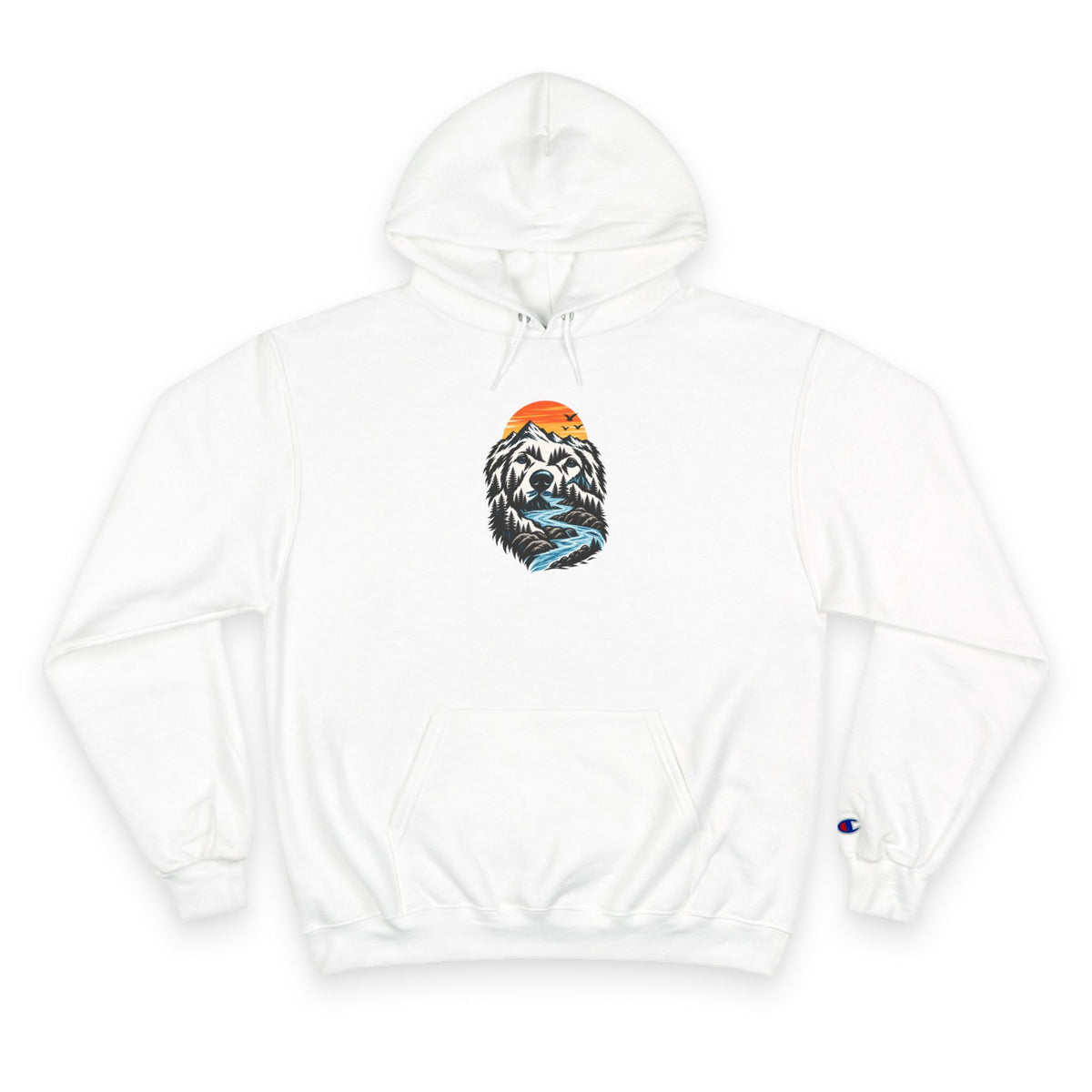 Champion Hoodie — BubbaChubbs Dog Sunset Graphic Hoodie