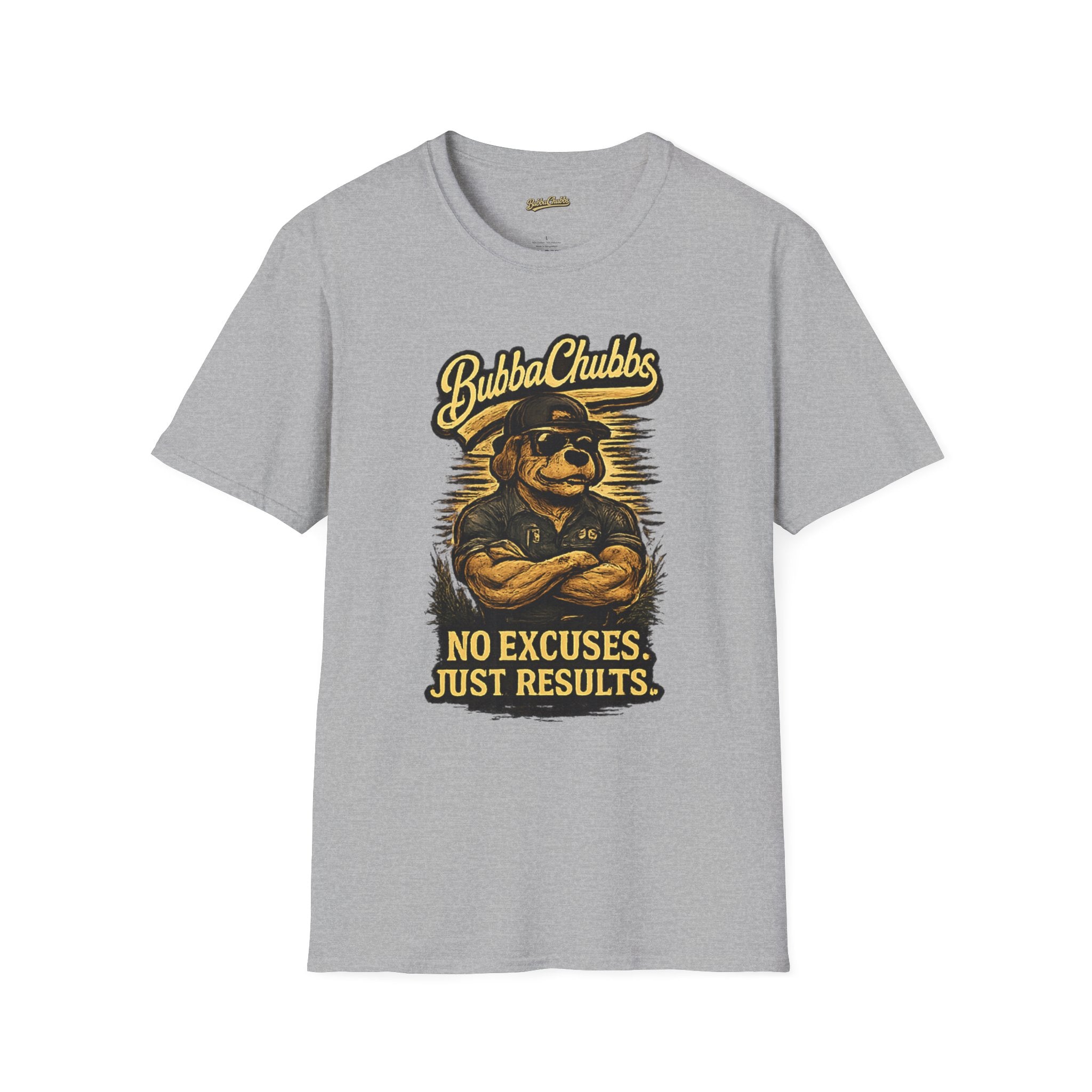No Excuses Graphic Tee | BubbaChubbs Motivational Gym T-Shirt