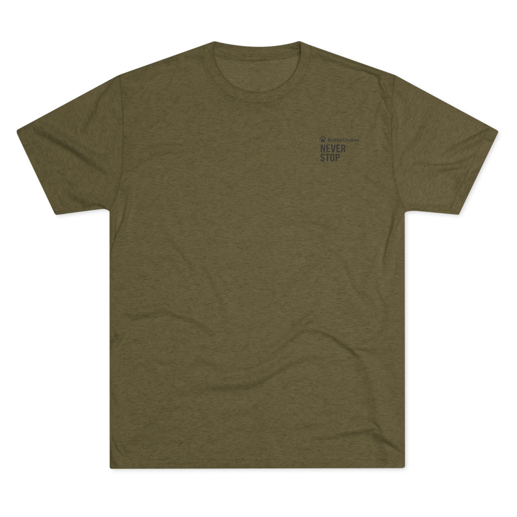 BubbaChubbs Mountains Never Stop — Adventure Outdoor Crew Shirt - BubbaChubbs Brand