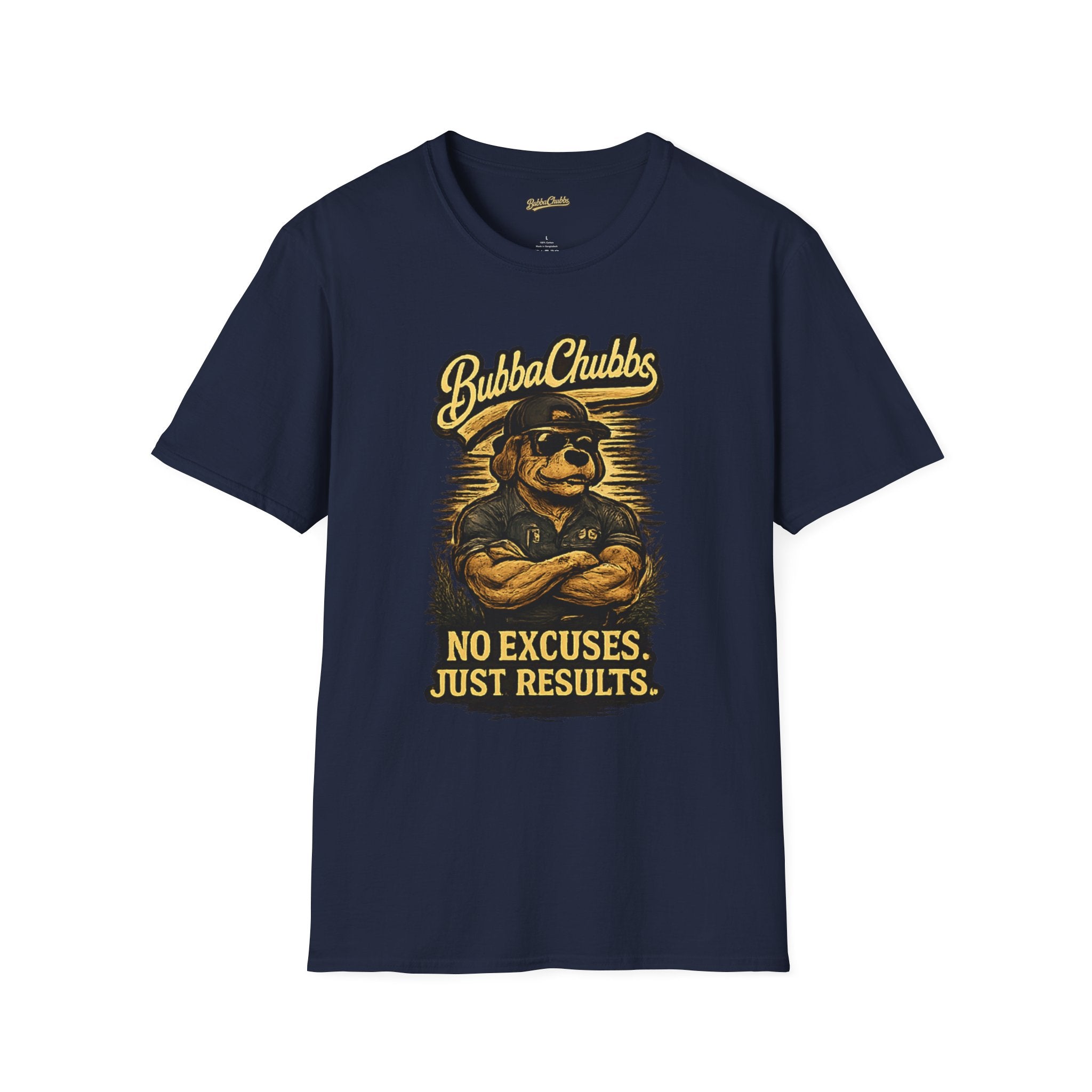 No Excuses Graphic Tee | BubbaChubbs Motivational Gym T-Shirt