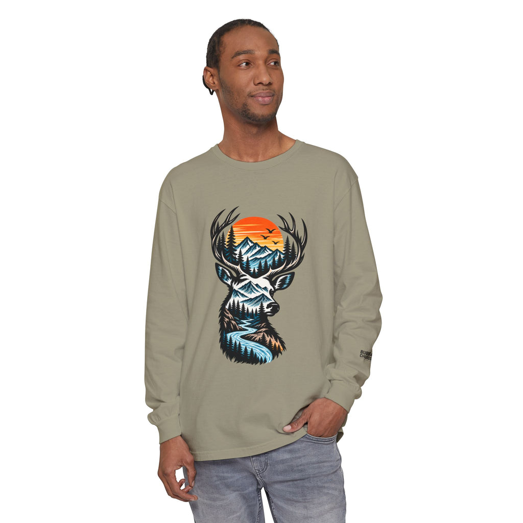 Deer Mountain Sunset Long Sleeve Tee