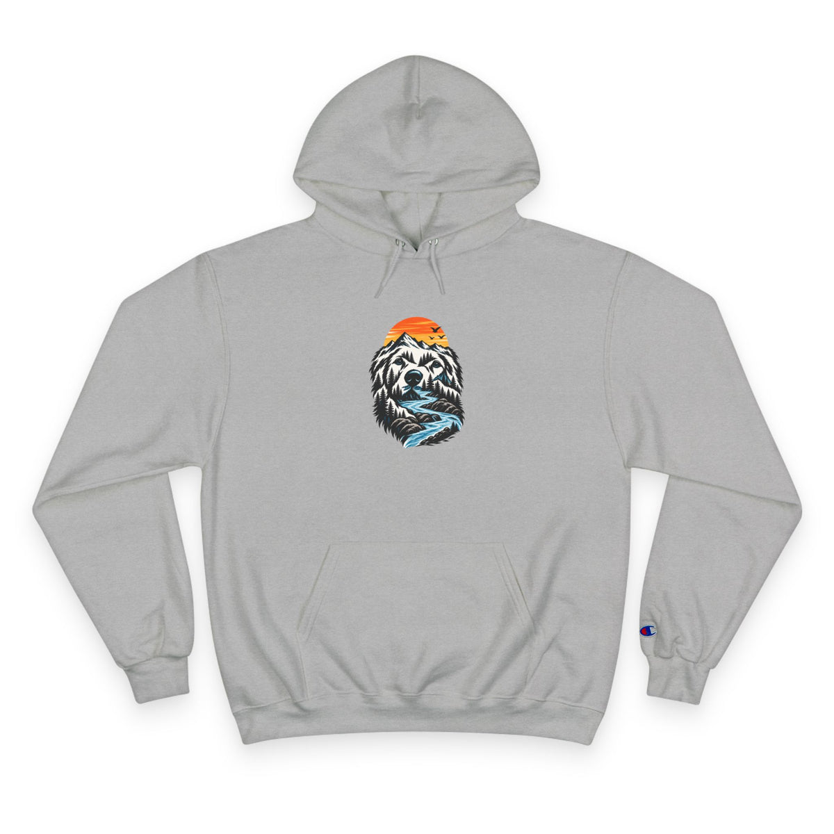 Champion Hoodie — BubbaChubbs Dog Sunset Graphic Hoodie