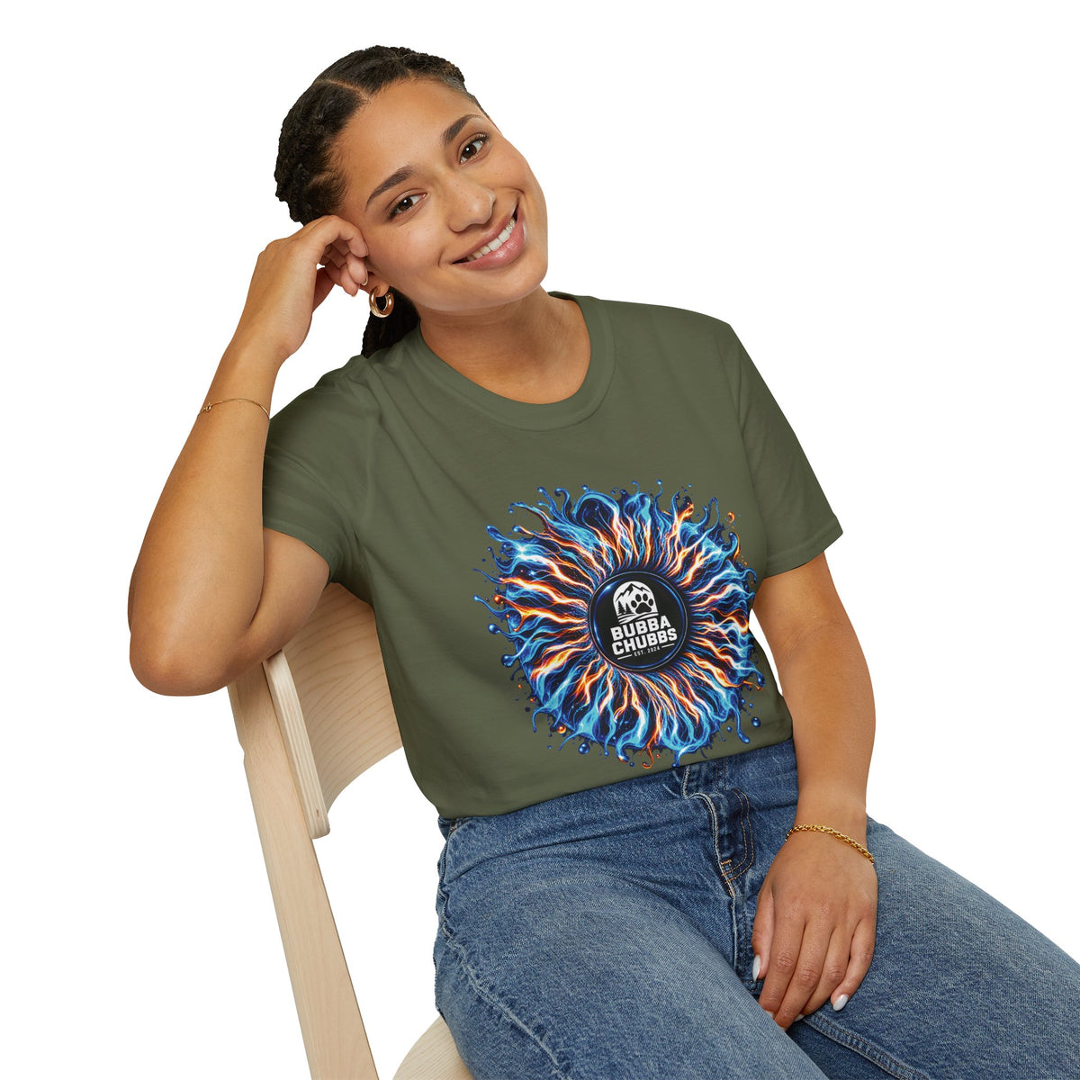 T-Shirt — Bubba Chubbs Fiery Wave Graphic Tee