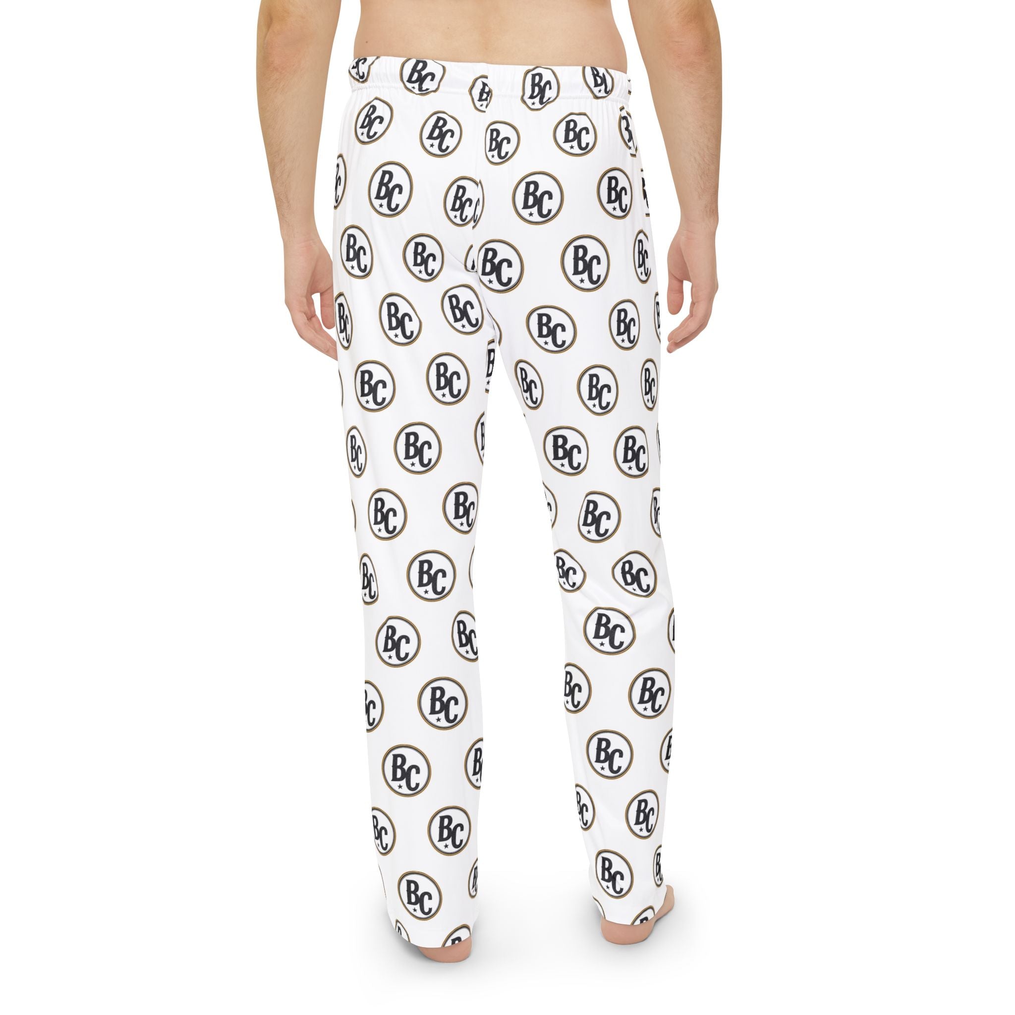Men's BubbaChubbs Pajama Pants - All-Over BC Logo Lounge Sleepwear Printify