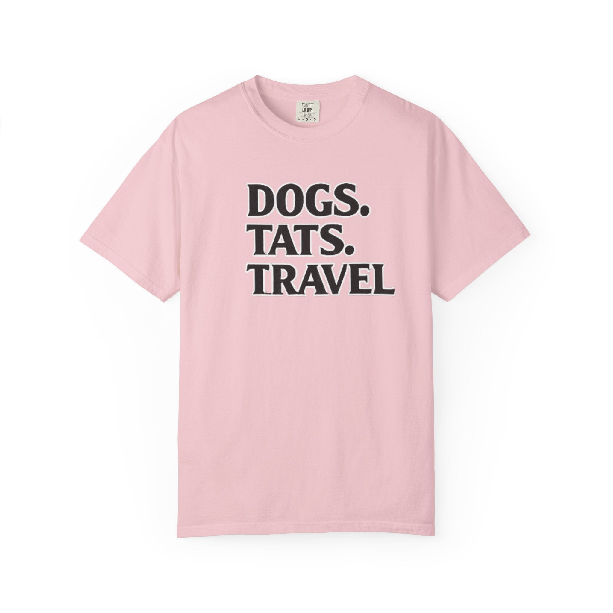 BubbaChubbs Dogs Tats Travel Word Simple Tee - BubbaChubbs Brand