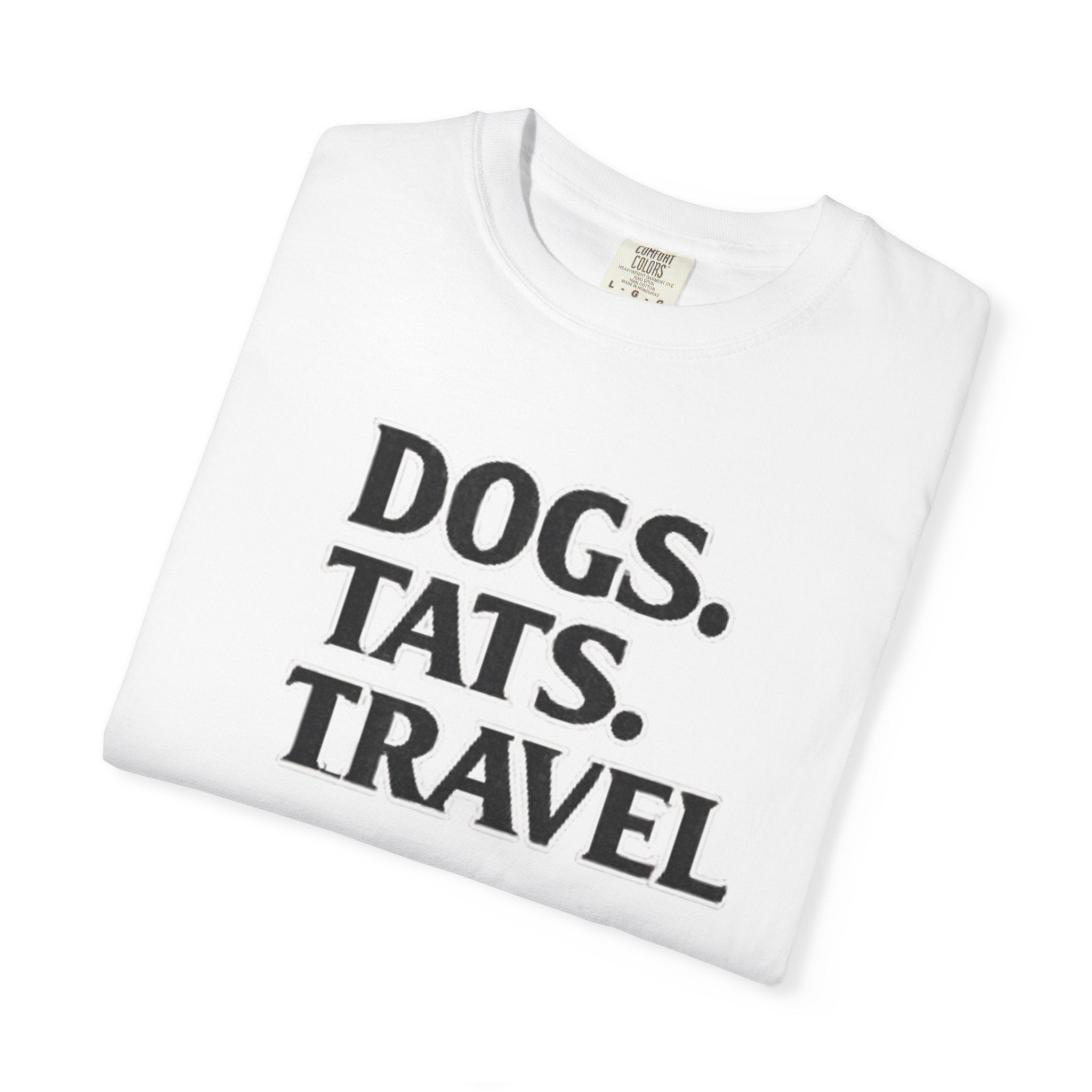 BubbaChubbs Dogs Tats Travel Word Simple Tee Printify