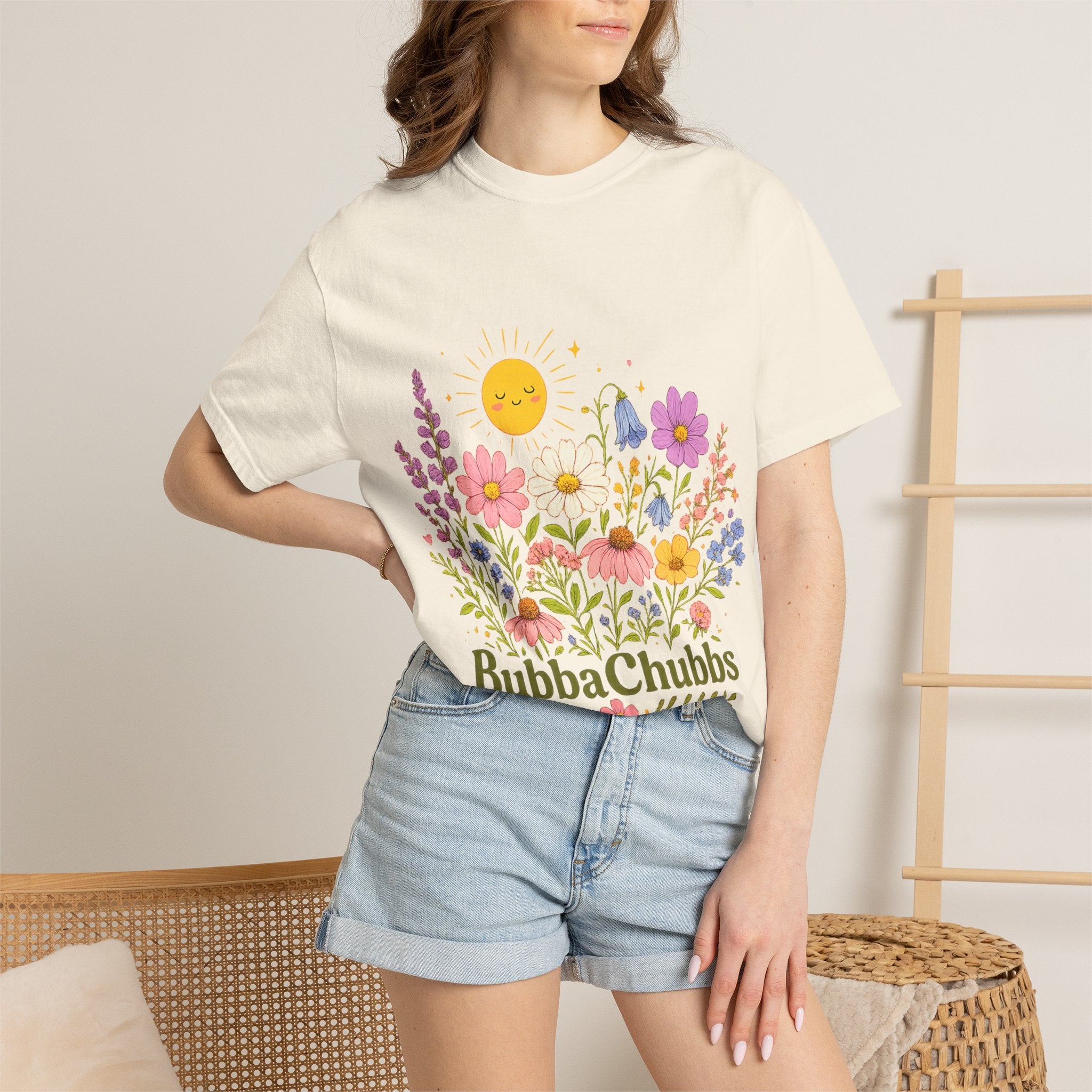 BubbaChubbs Sun Floral Style Tee Printify
