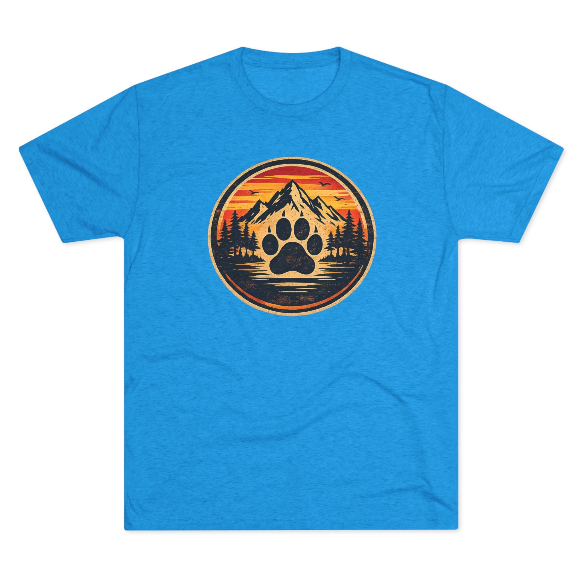 BubbaChubbs Mountains Paw — Adventure Outdoor Crew Shirt - BubbaChubbs Brand