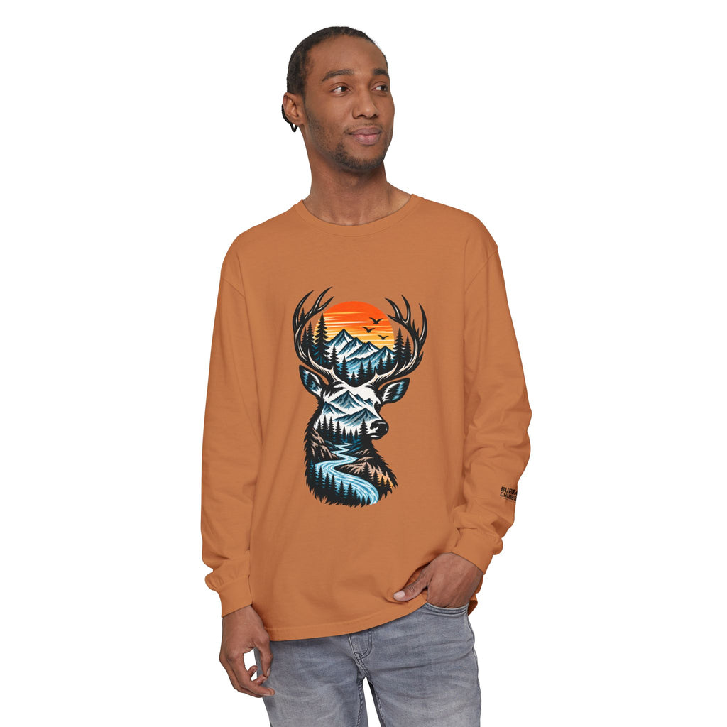 Deer Mountain Sunset Long Sleeve Tee