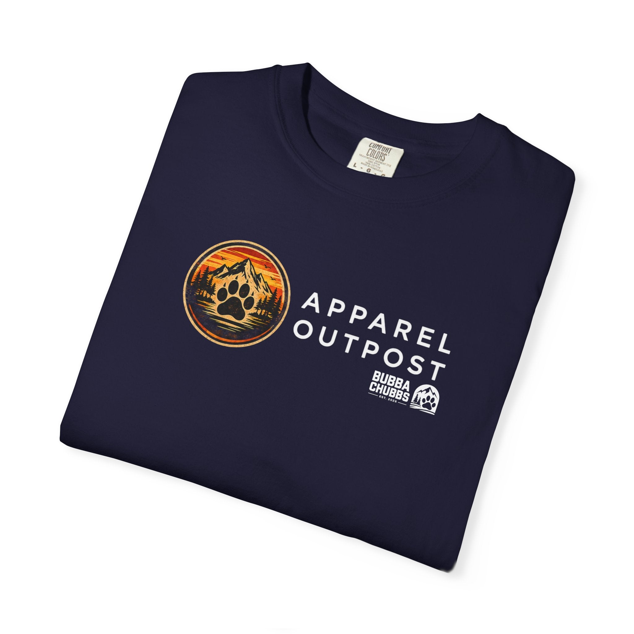 Apparel Outpost Sunset Logo T-Shirt Printify